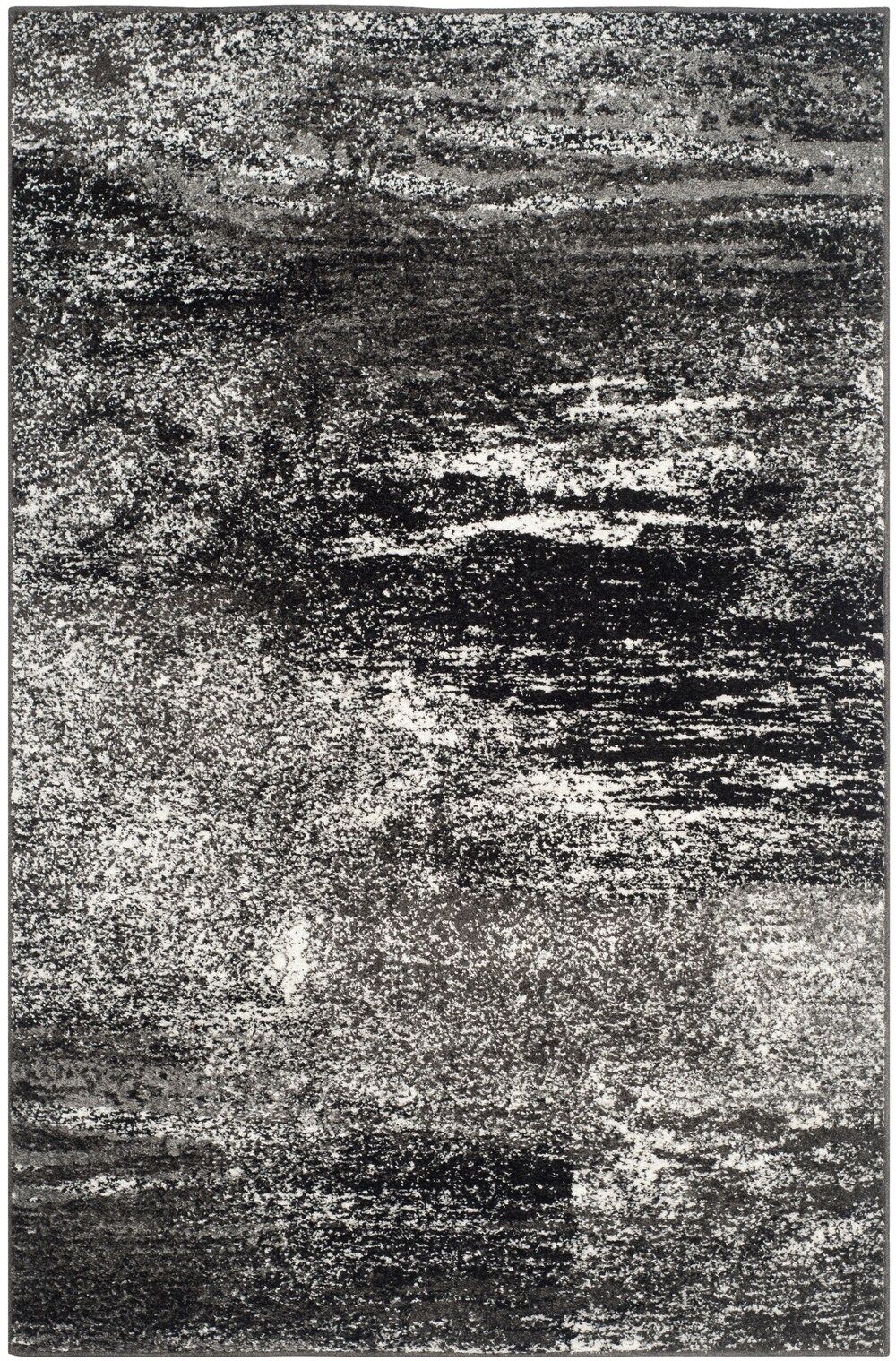 Safavieh ADR112A-6 Adirondack Zayne 6 x 9 (ft) Loomed Polypropylene Silver/Black Rectangular Indoor Abstract Industrial Area rug