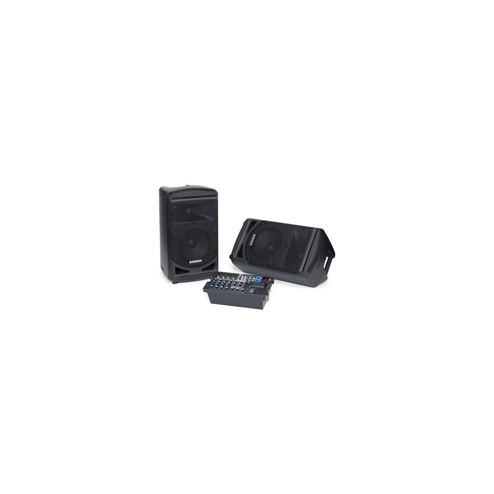  TCNCD374793 Samson Technologies SAM-XP800B Portable PA 8 in. 2 Way Monitors with Removable 8-Channel Powered Mixer 2x400W with Bluetooth