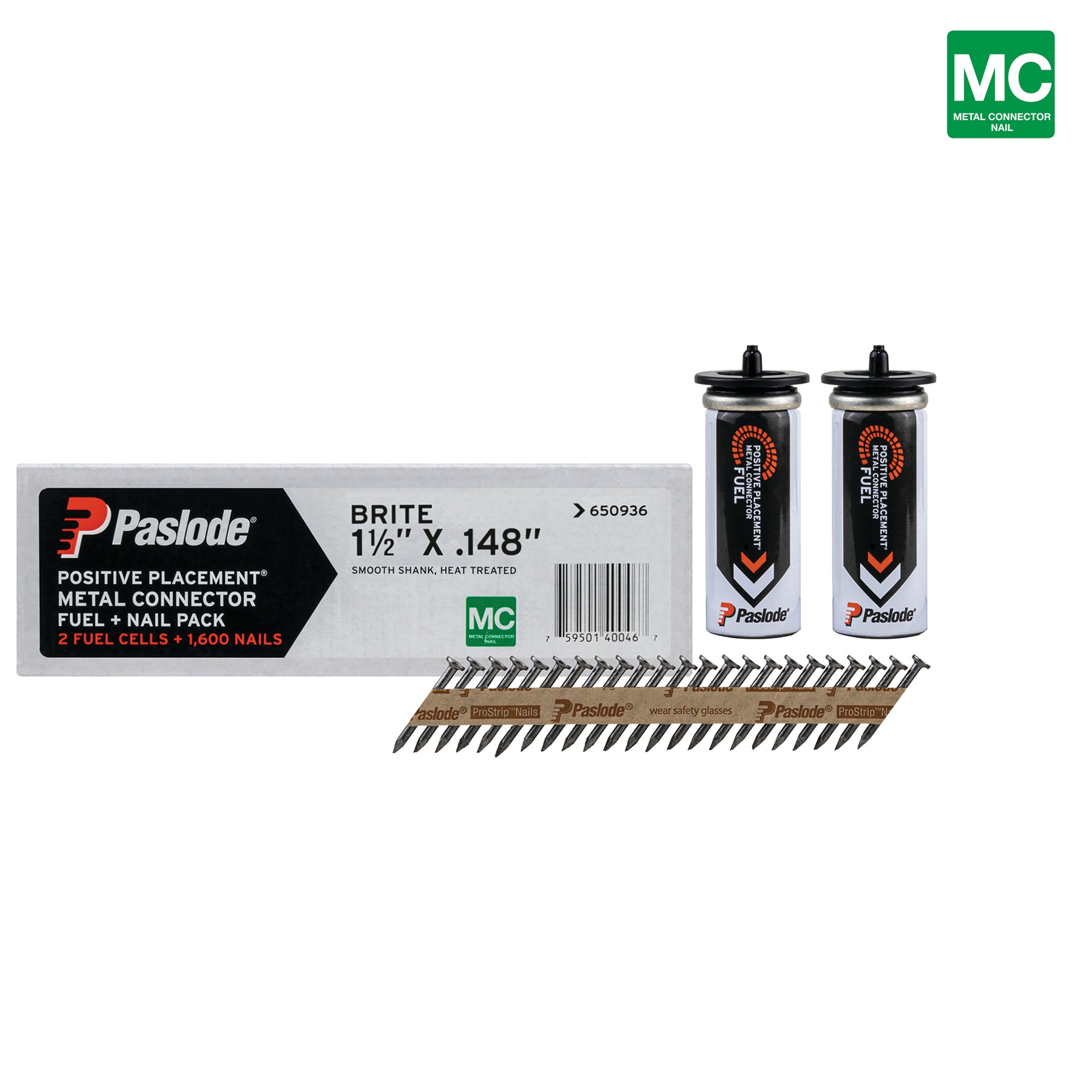 Paslode 650936 1-1/2-in x 0.131-in 30 -Degree 6d Bright Smooth Shank Collated Joist hanger nails ( 1600 -Per Box )