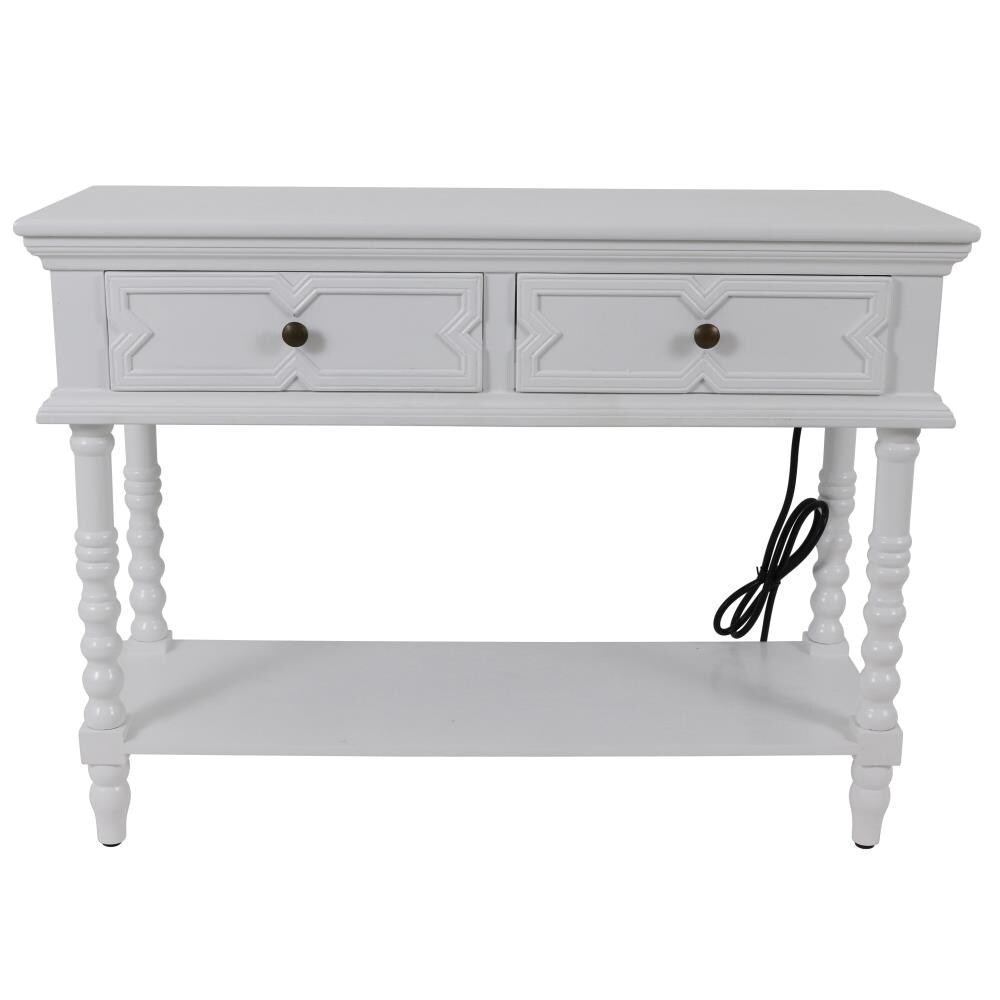 Decor Therapy FR9550 Casual White Console Table