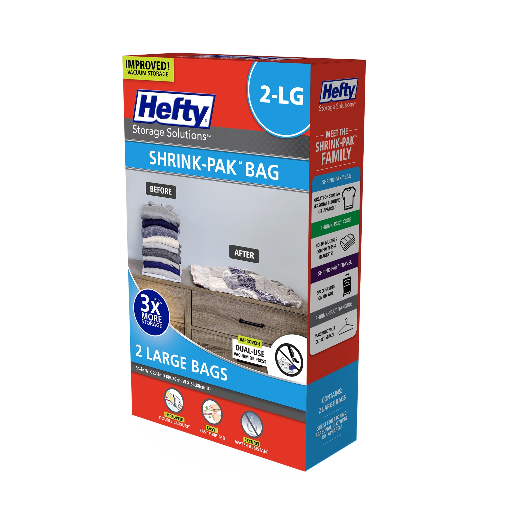Vacuum Storage Bags,Vacuum Storage Space Saver,Double Zip Seal Reusable for  Bedding,Pillow,Mattres,Quilt,Clothes,Sweater,Blanket