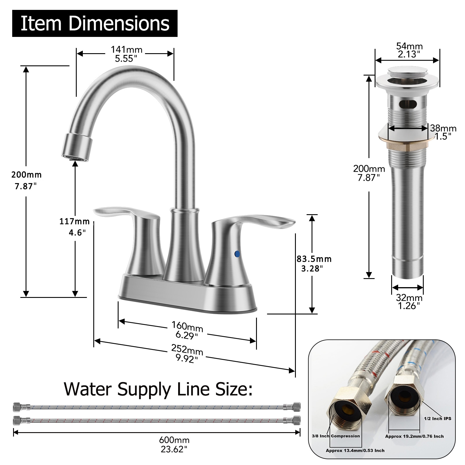 Phiestina LWTY36-BN Lavatory-Faucets - View #4