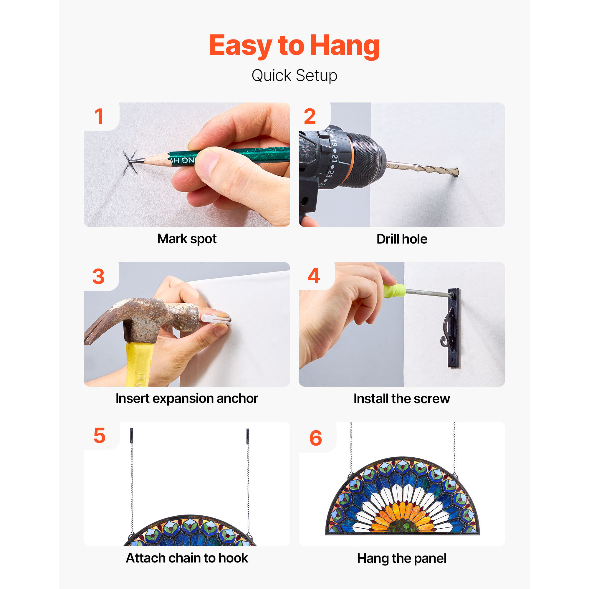 VEVOR SCBYXCSBLBBY08781V0 Stained-Glass-Panels - View #6