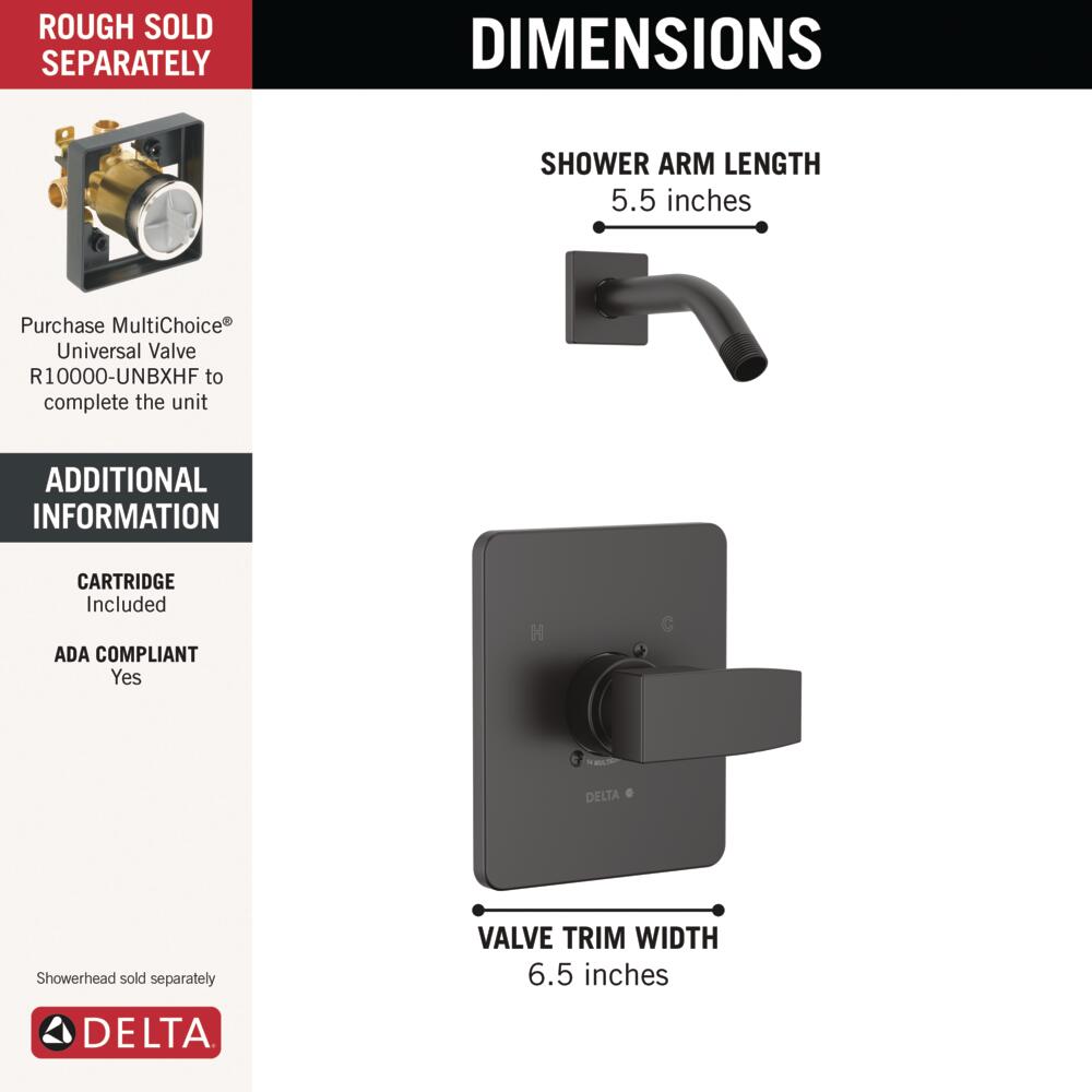 Delta T14267-BLLHD-PP Tub-Shower-Faucets - View #2