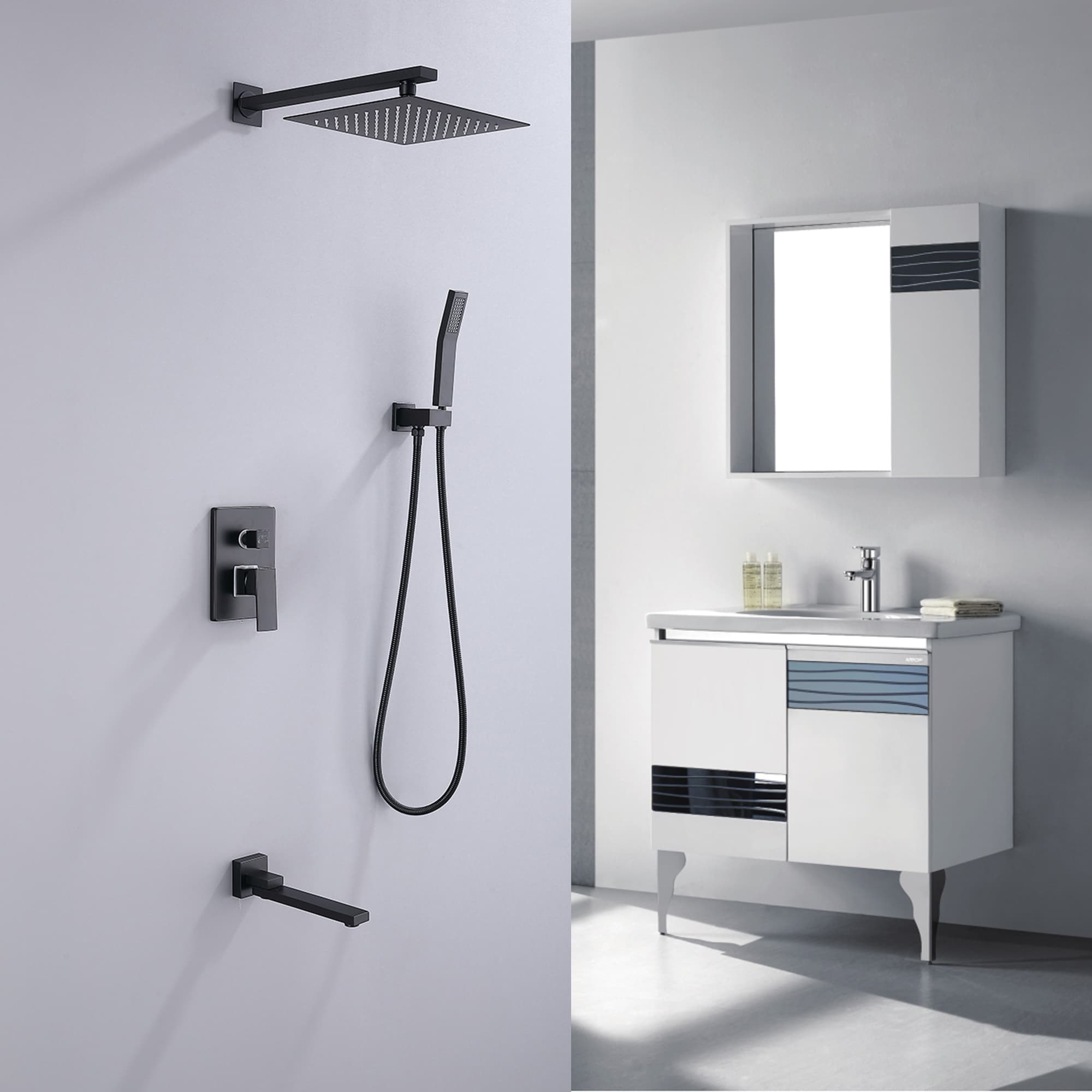 WELLFOR WB-1018 Showerhead-Bar-Panels - View #3