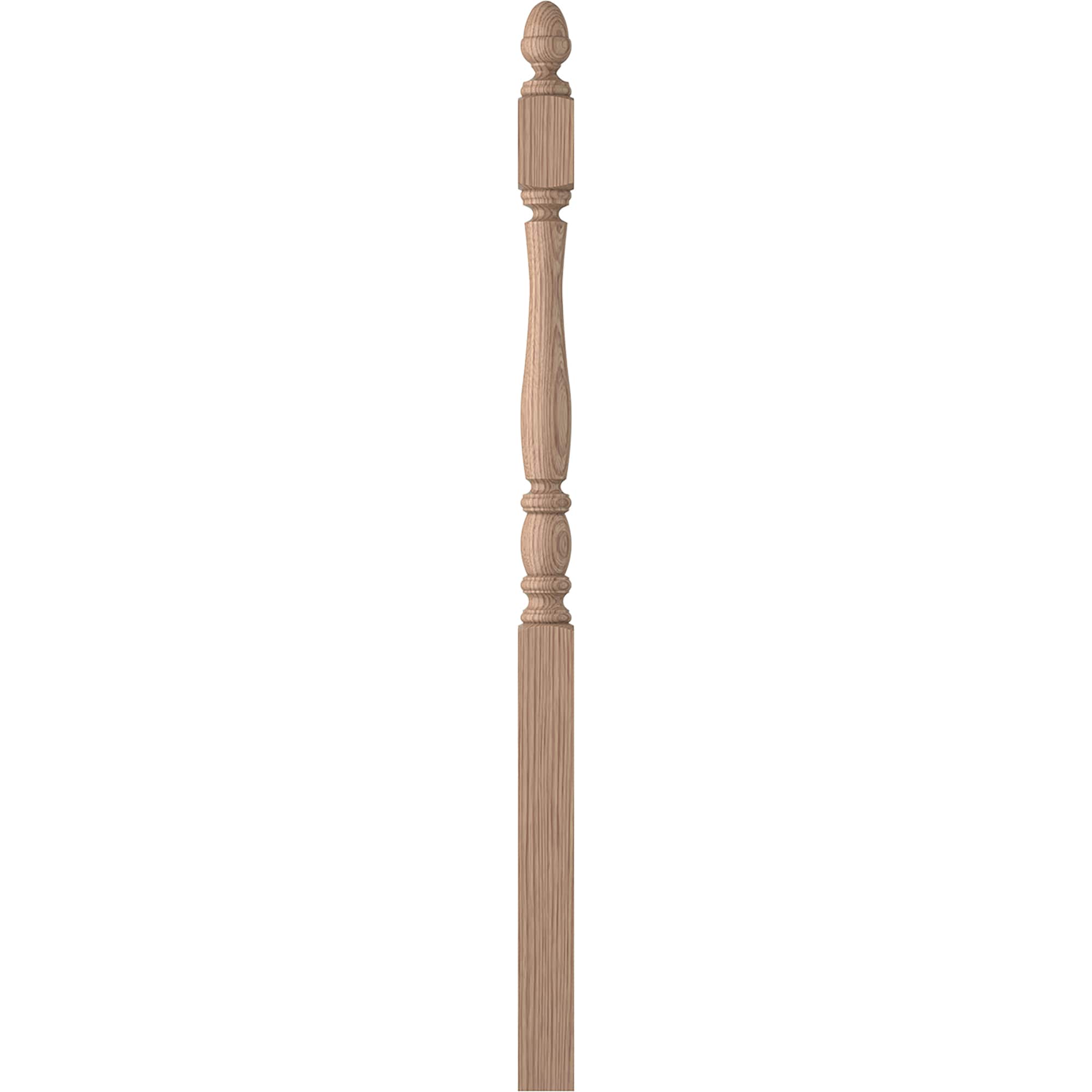 L.J. Smith Stair Systems LJP-3242-HK LaSalle 3-in x 57.4375-in Unfinished Hickory Starting Stair Newel Post