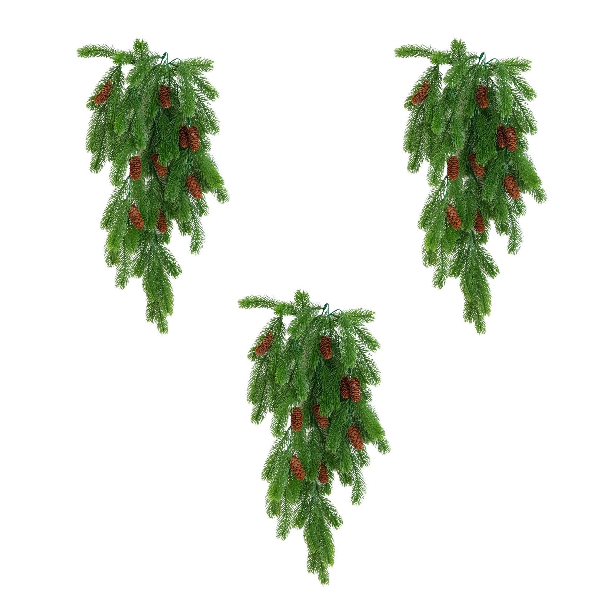 Nearly Natural 3 -Pack 30-in Freestanding Yard decoration