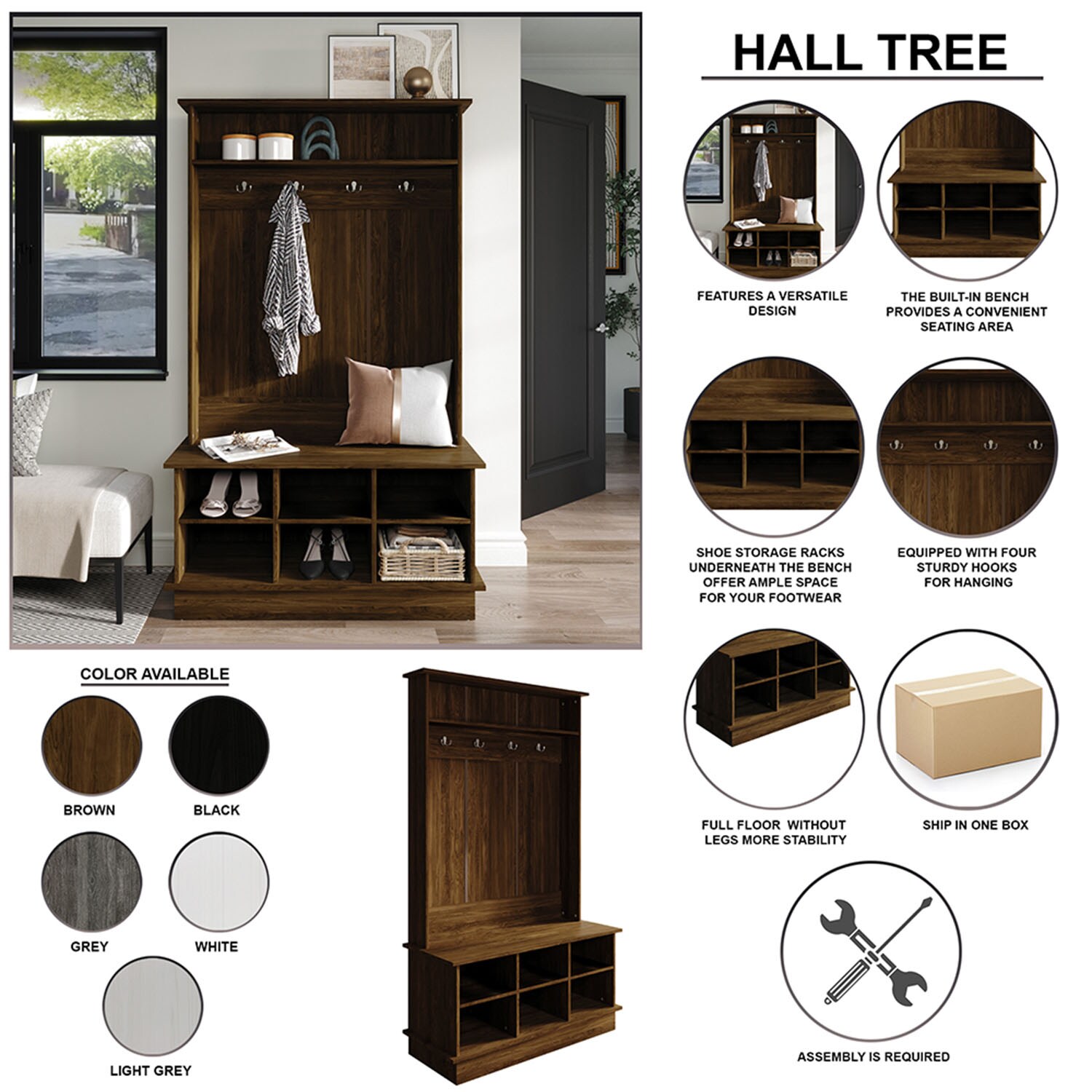 ChaletPosh C7052HT-BK Hall-Trees - View #8