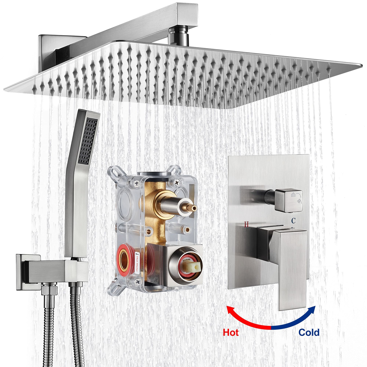 Cobbe SSF0112N Brushed Nickel ( Pressure-balanced Valve Included )