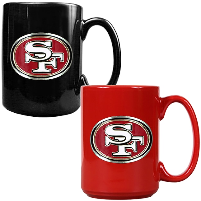GREAT AMERICAN San Francisco 49ers 15-fl oz Ceramic Black/Red Mug