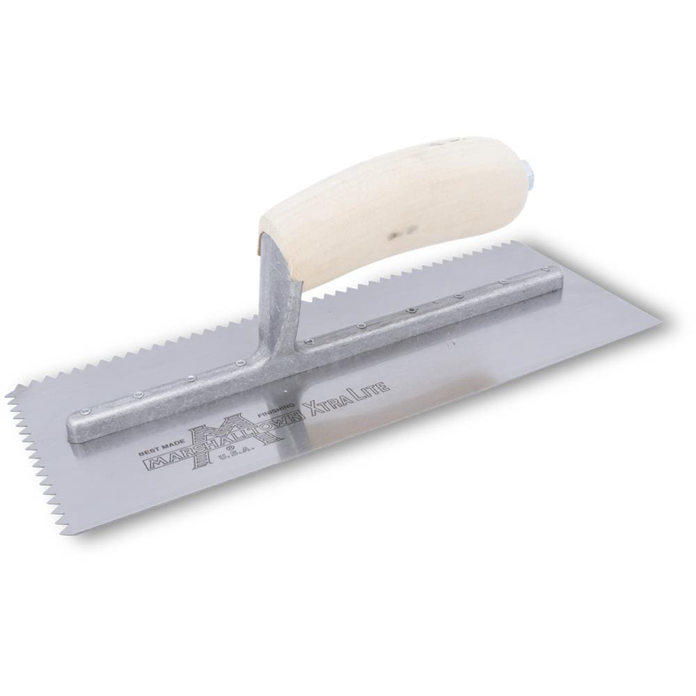 Marshalltown 780S 3/16-in x 1/4-in Ground Steel V-notch Ceramic Floor Trowel