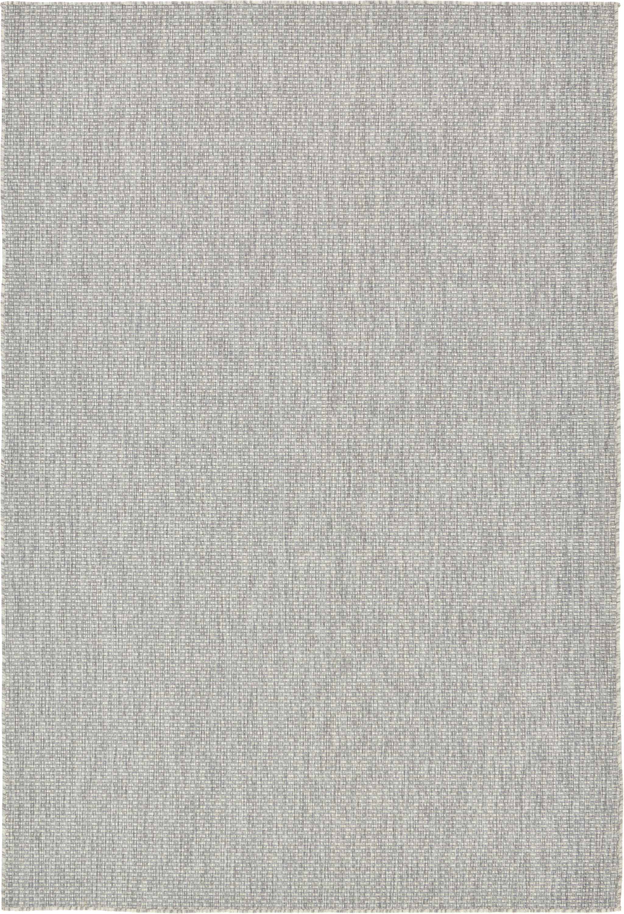 Unique Loom 3129003 Solid Outdoor 6 x 9 (ft) Loomed Polypropylene Light Gray/Gray Rectangular Indoor/Outdoor Distressed/Overdyed Area rug