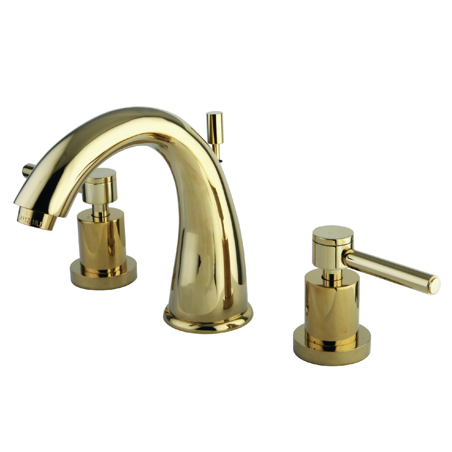 Kingston Brass Concord Polished Brass 2-handle Widespread Mid-arc