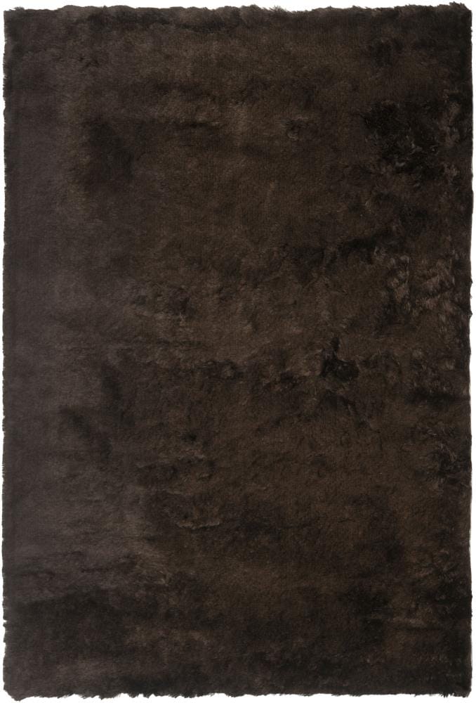 Safavieh SG511-2727-6 Paris Shag 6 x 9 (ft) Tufted Polyester Chocolate Rectangular Indoor Solid Area rug