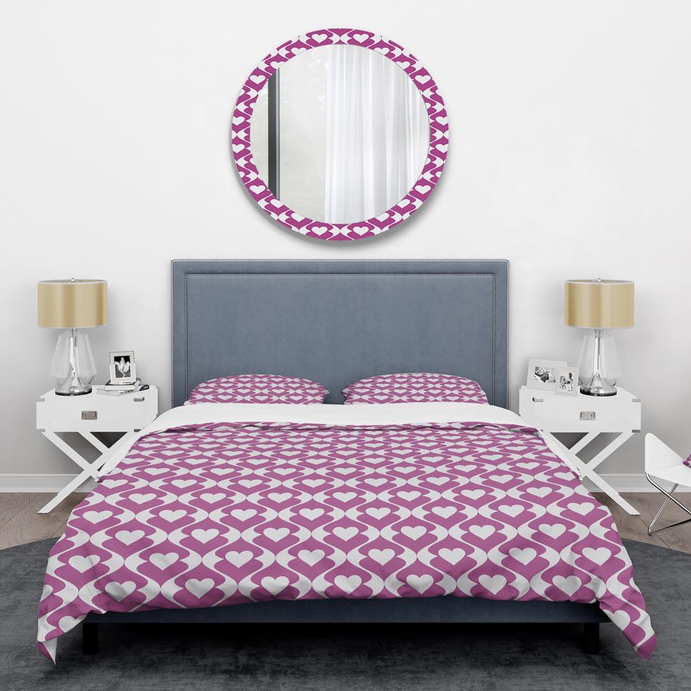 Designart BED24484-K 3 -Piece Purple King Duvet cover Set