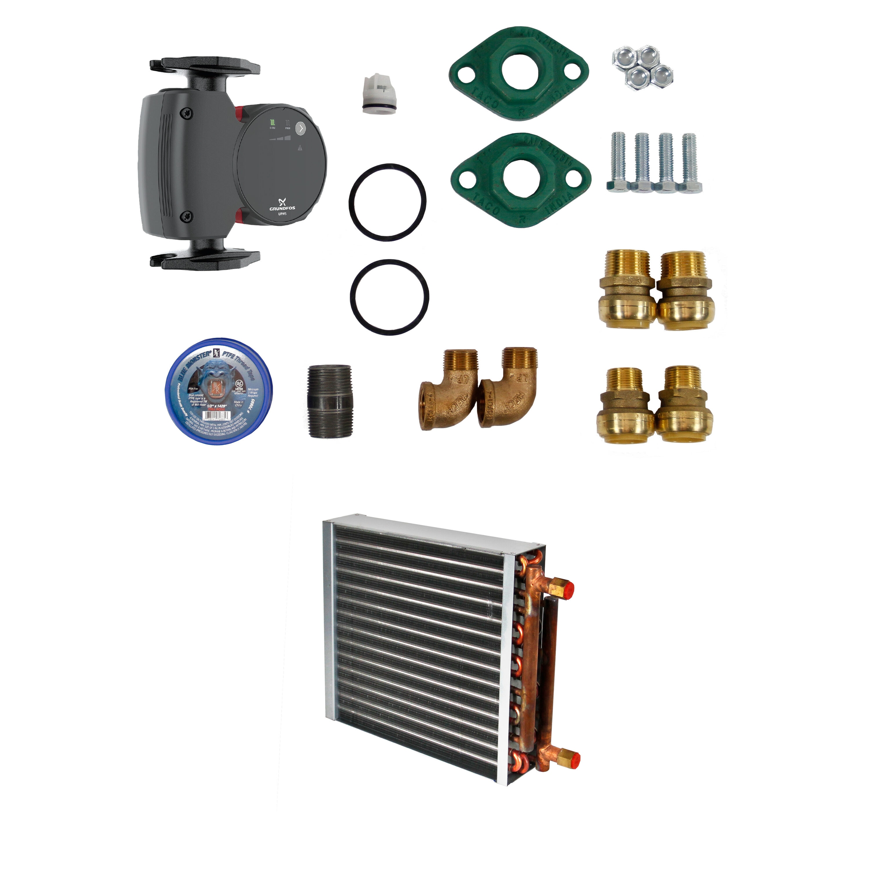 WoodMaster 2500759 Commercial/Residential WM TRBASIC INSTALL KT PSHFT.140K Water-to-air Heat Exchanger Coil (Max)