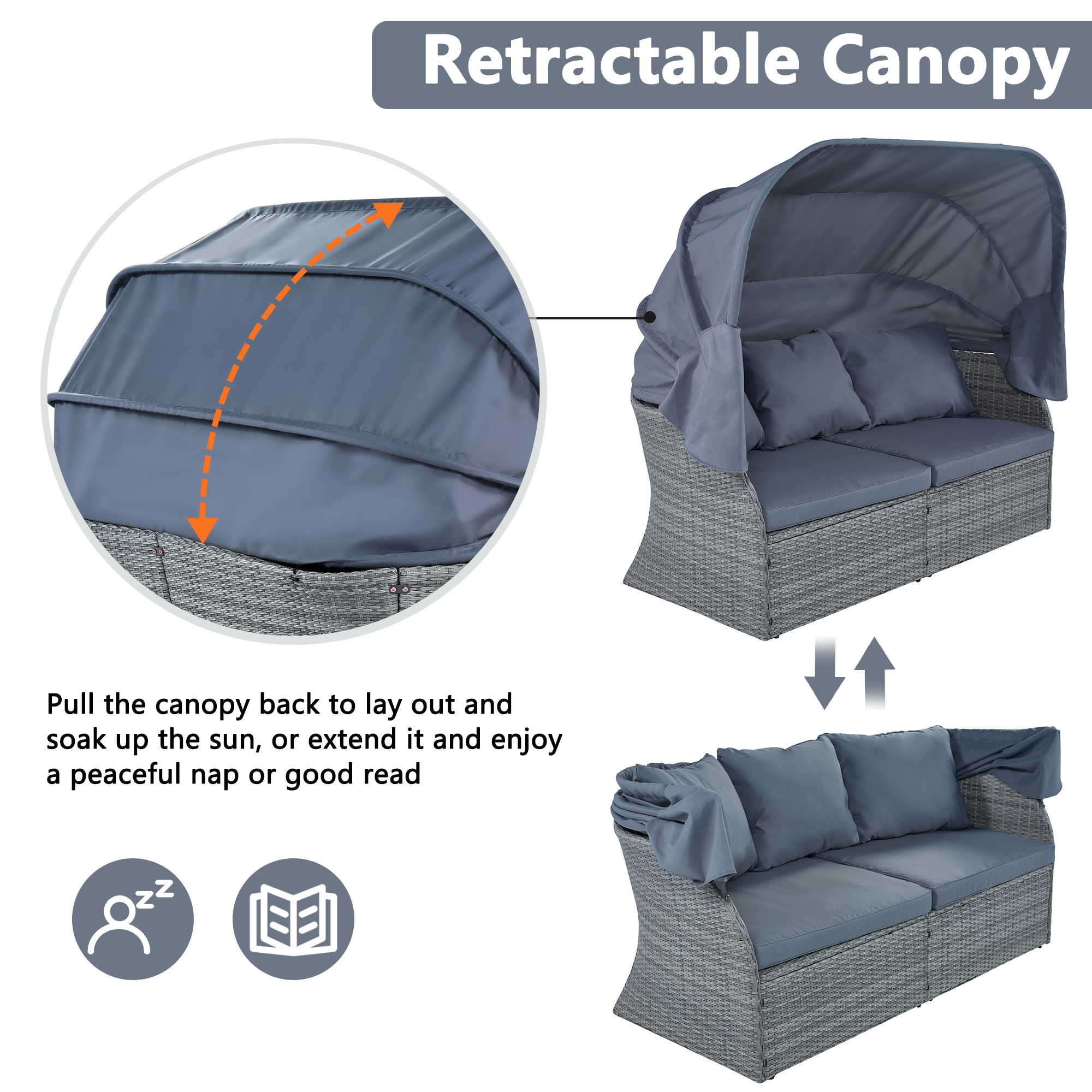 Runesay DABED-04 Patio-Sofas-Daybeds - View #6