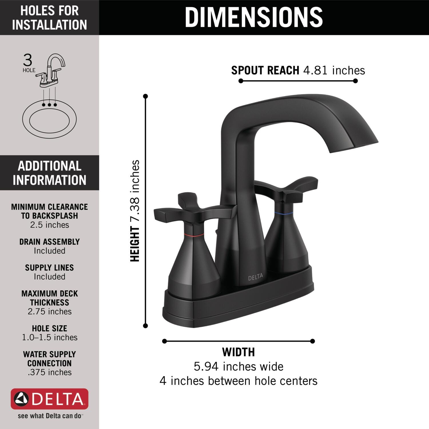 Delta 257766-BLMPU-DST Lavatory-Faucets - View #3