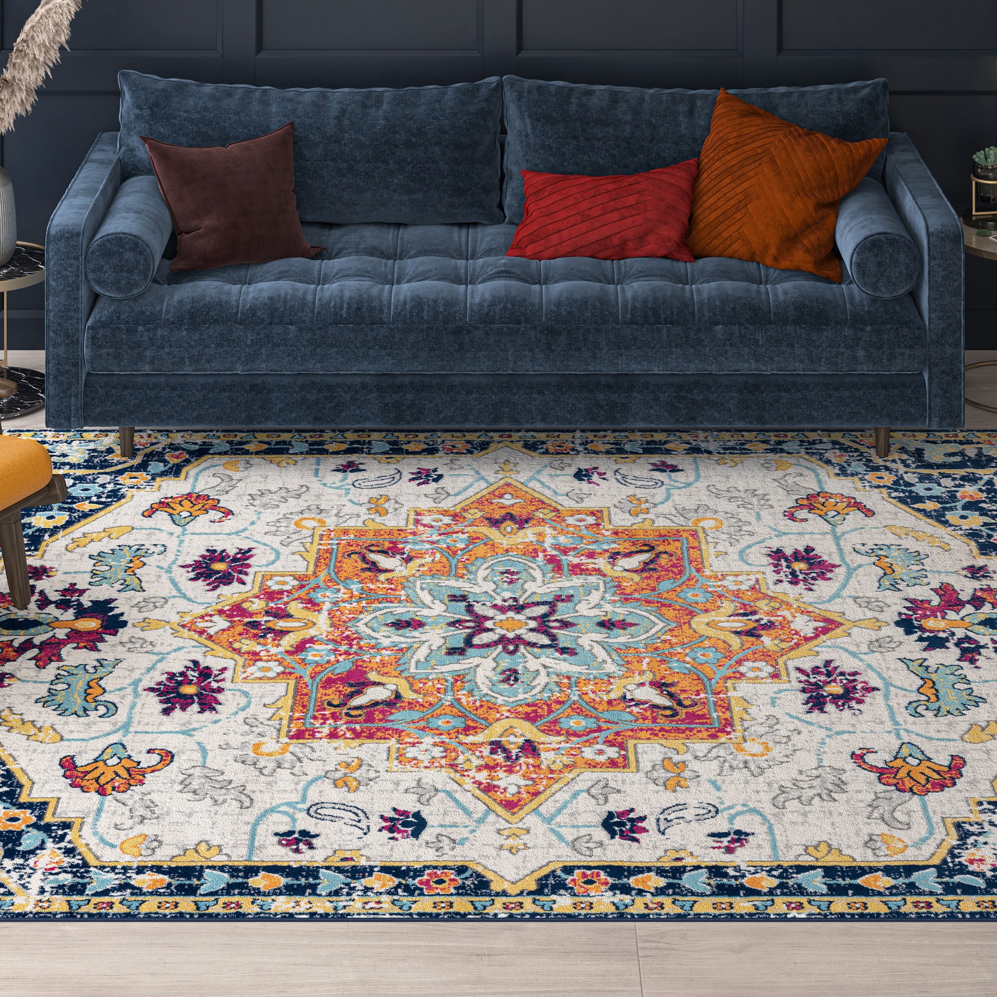 Tayse DYN1517 5X8 Dynamic 5 x 8 (ft) Loomed Polypropylene Cream Rectangular Indoor Area rug