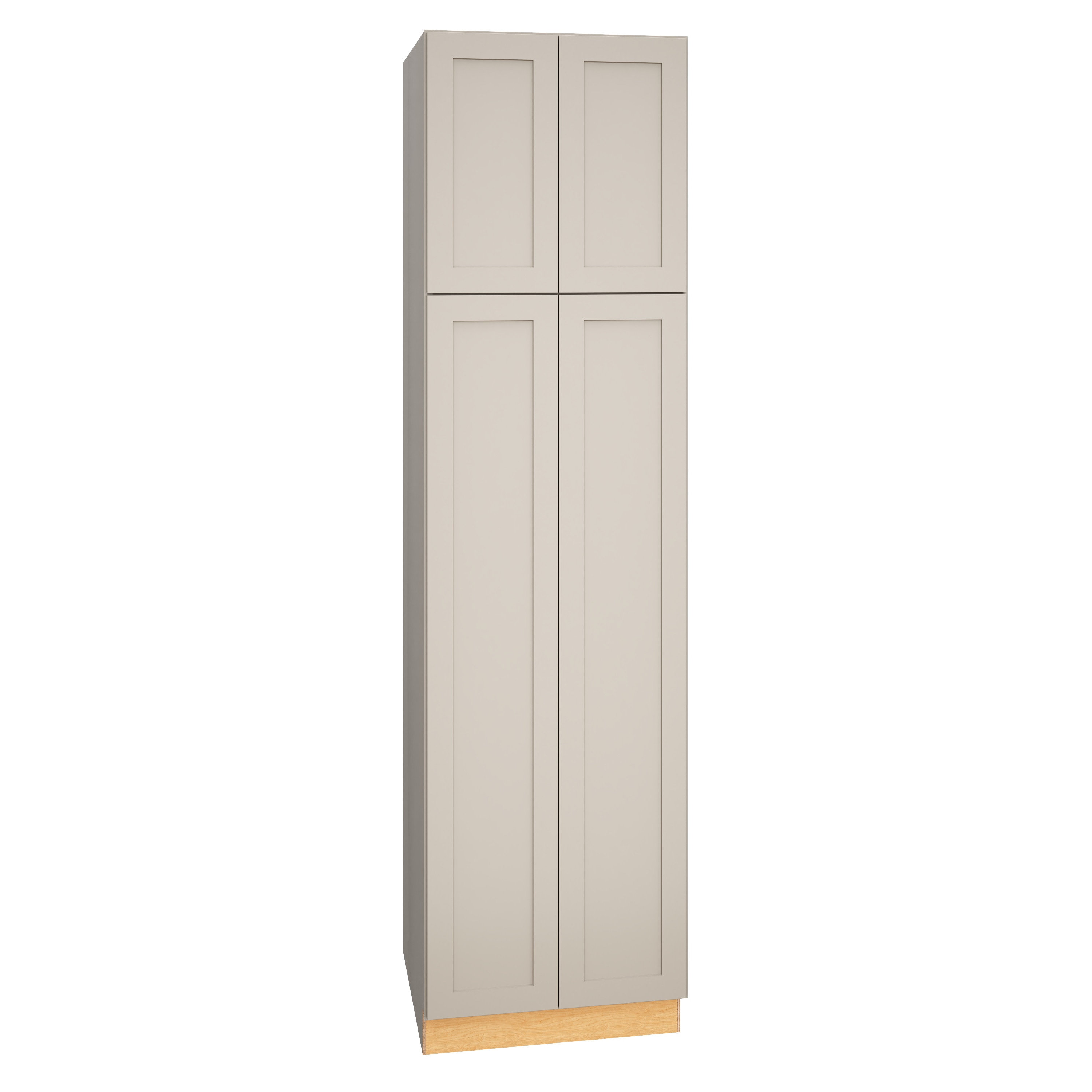 Diamond Express 327 U249624 Jamestown 24-in W x 96-in H x 24-in D Cloud Gray Pantry Fully assembled Plywood Cabinet (Recessed Panel Shaker)