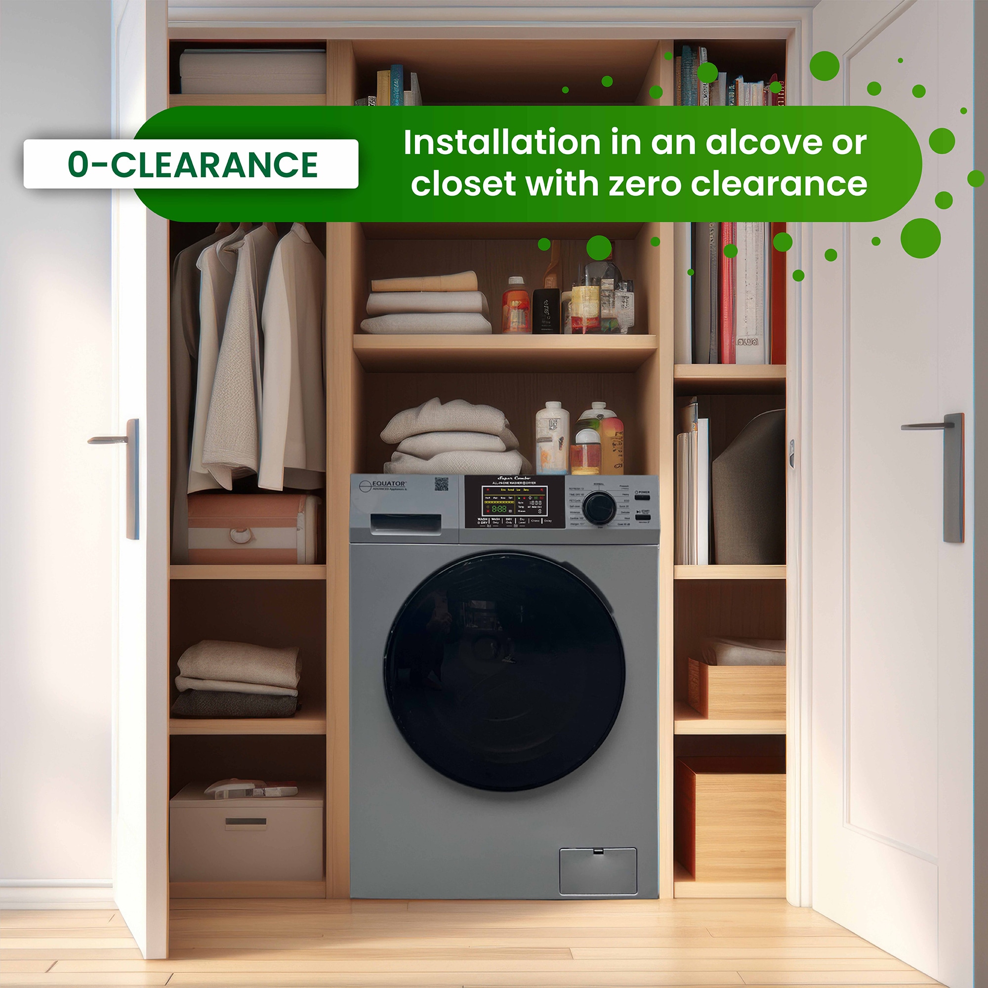 Silver 1.62 cu. ft. Stainless Steel Smart Washer Dryer Combo