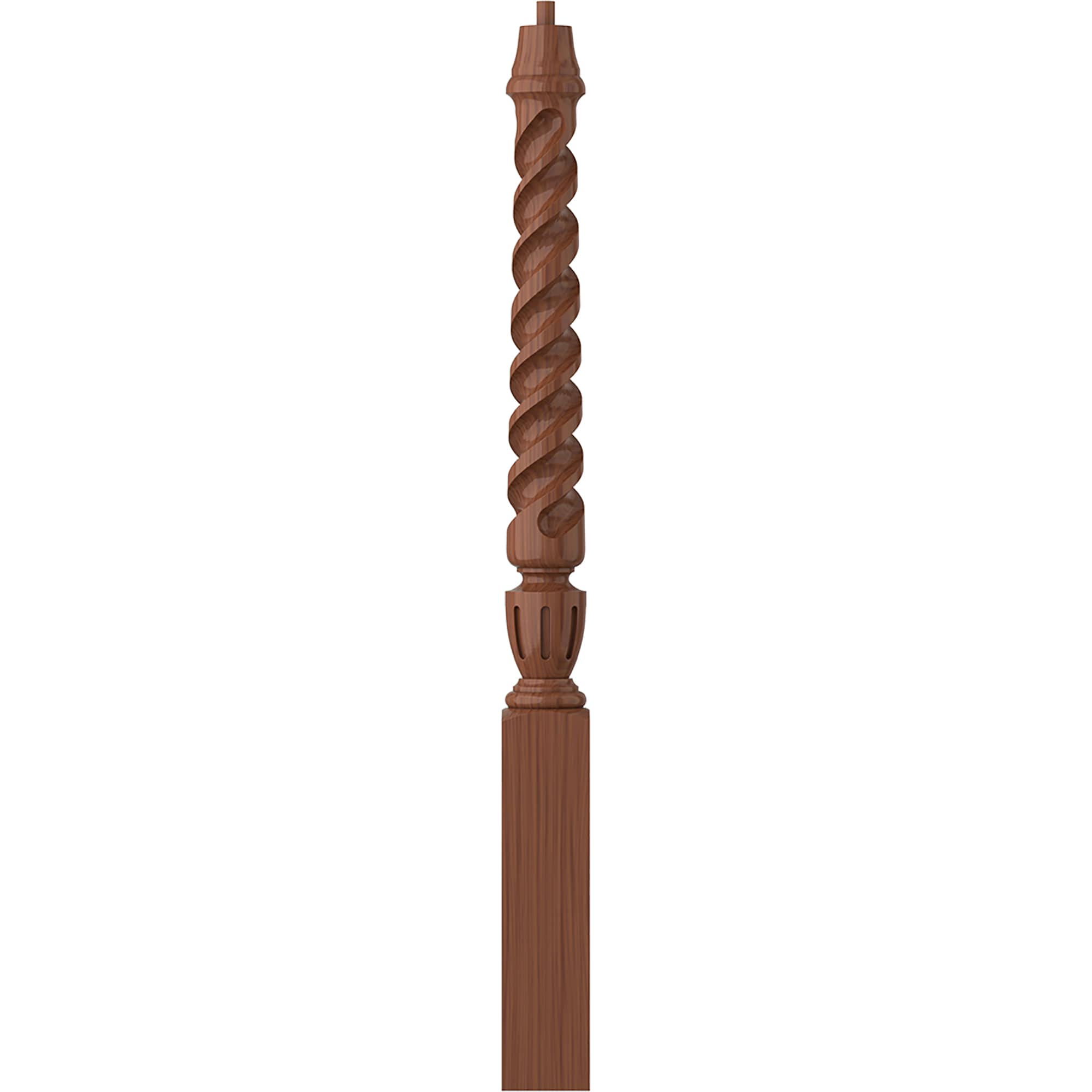L.J. Smith Stair Systems LJT-3010-HC Regent 3.5-in x 43-in Unfinished Heart cherry Starting Stair Newel Post