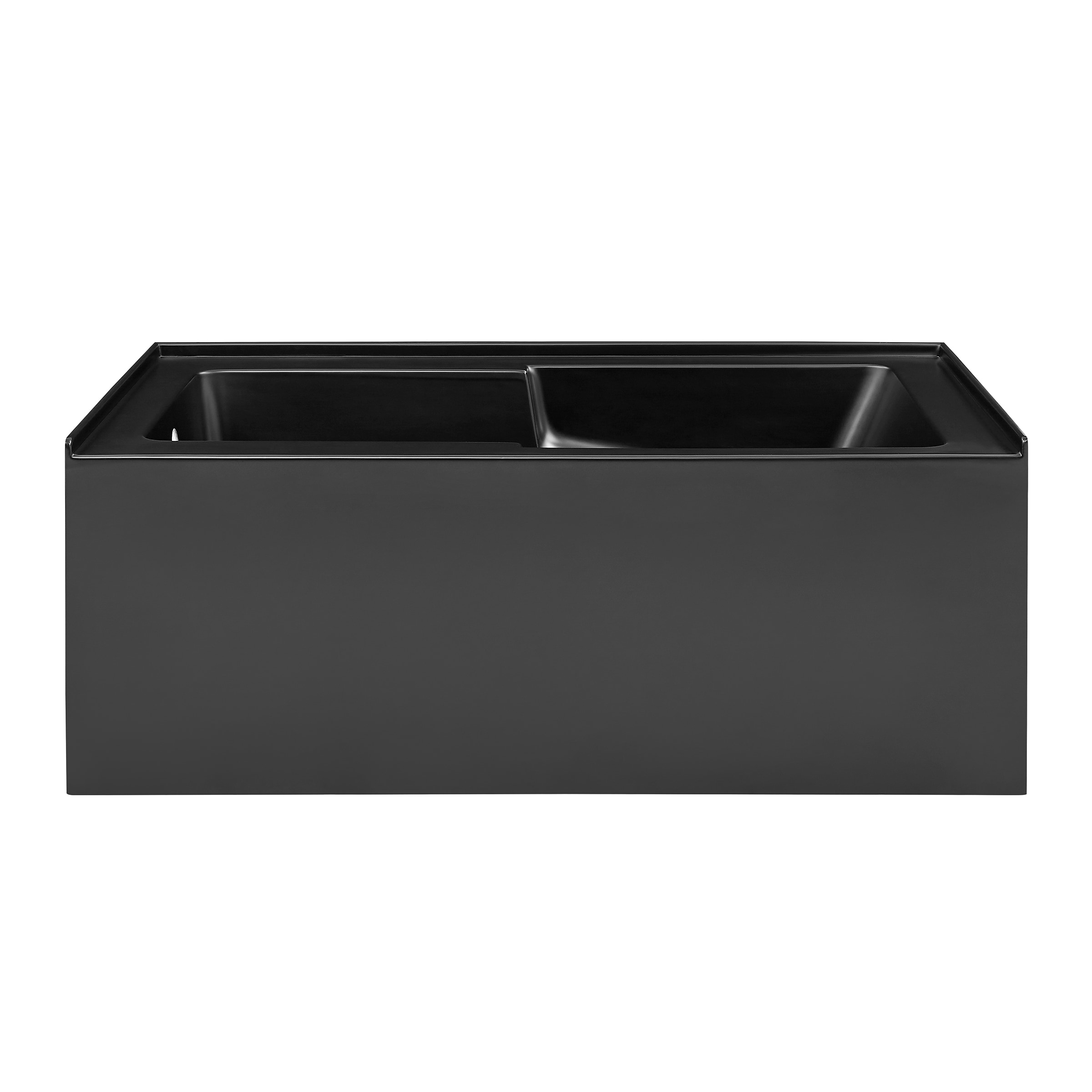 Swiss Madison SM-25-ABLAU63BK Lausanne 60-in x 32.5-in Matte Black Acrylic Rectangular Alcove Soaking bathtub ( Left Drain )