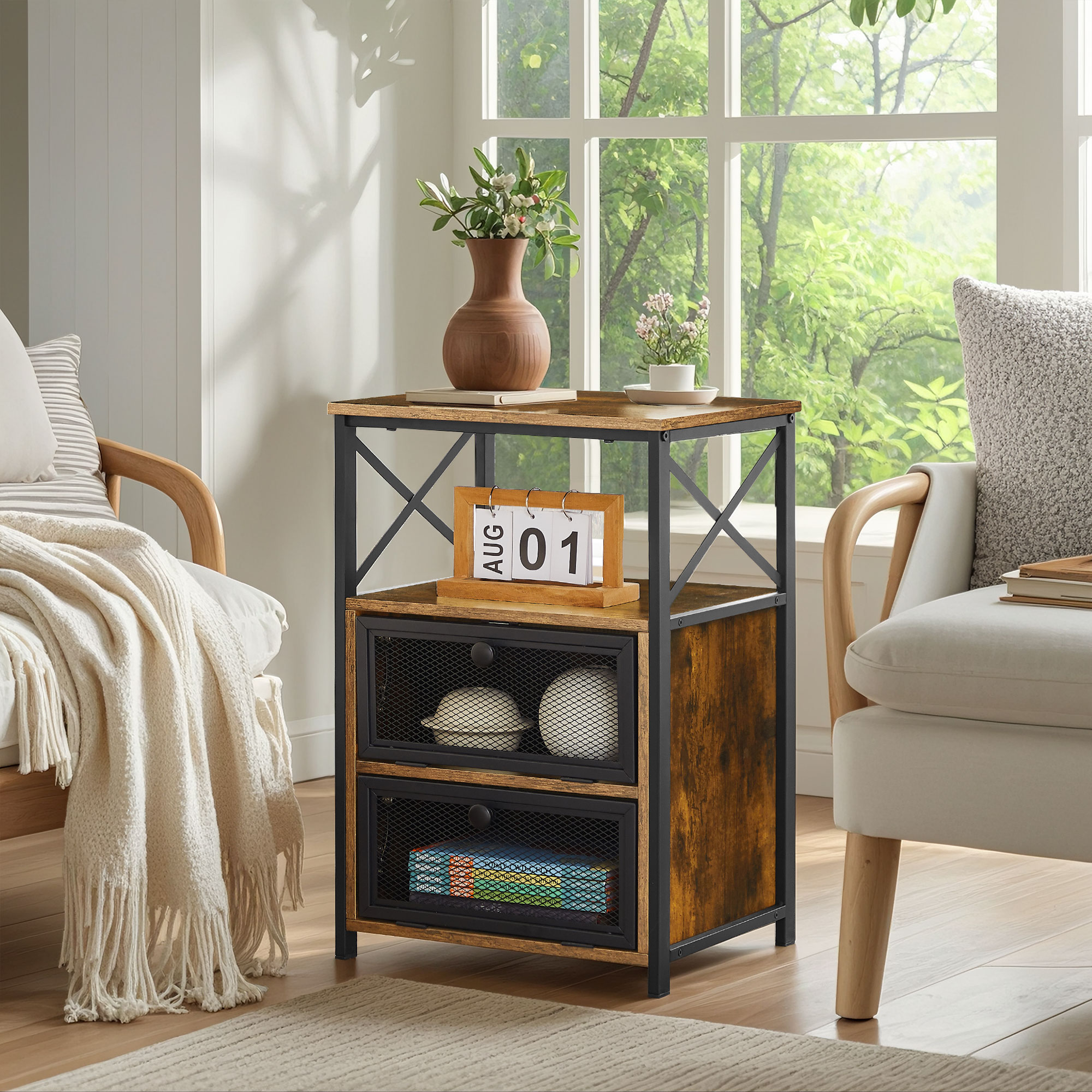 Vecelo LOE-XF-NS04-BRN nightstands - View #11