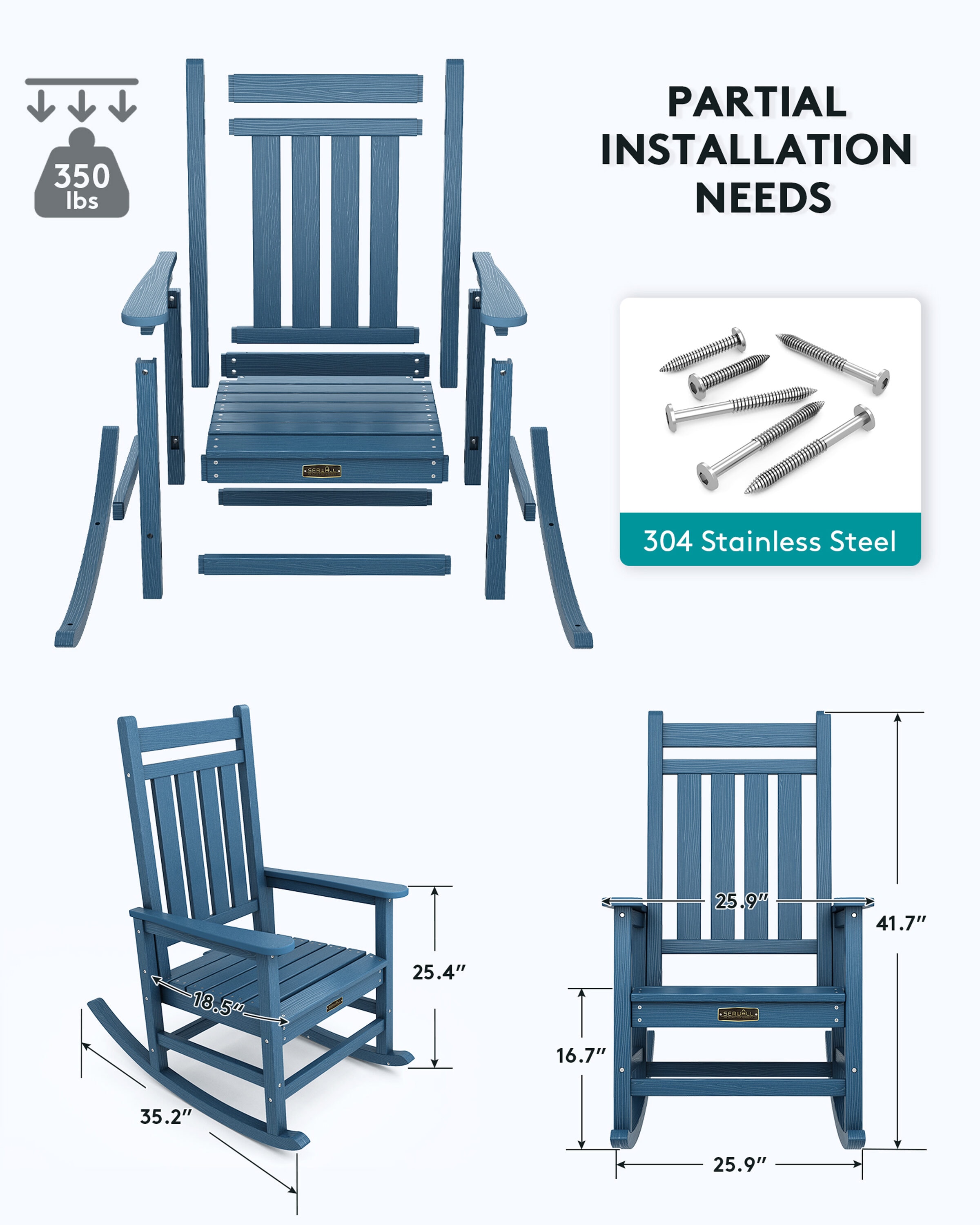 Lowes on sale plastic rockers