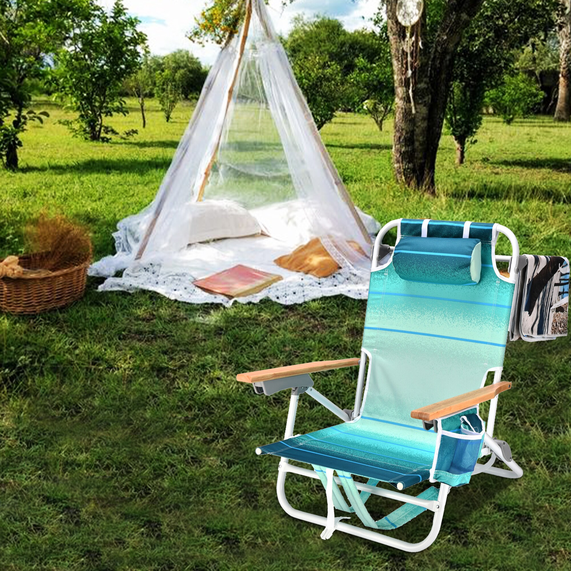Kahomvis BEACH-QP109-203 Beach-Camping-Chairs - View #2