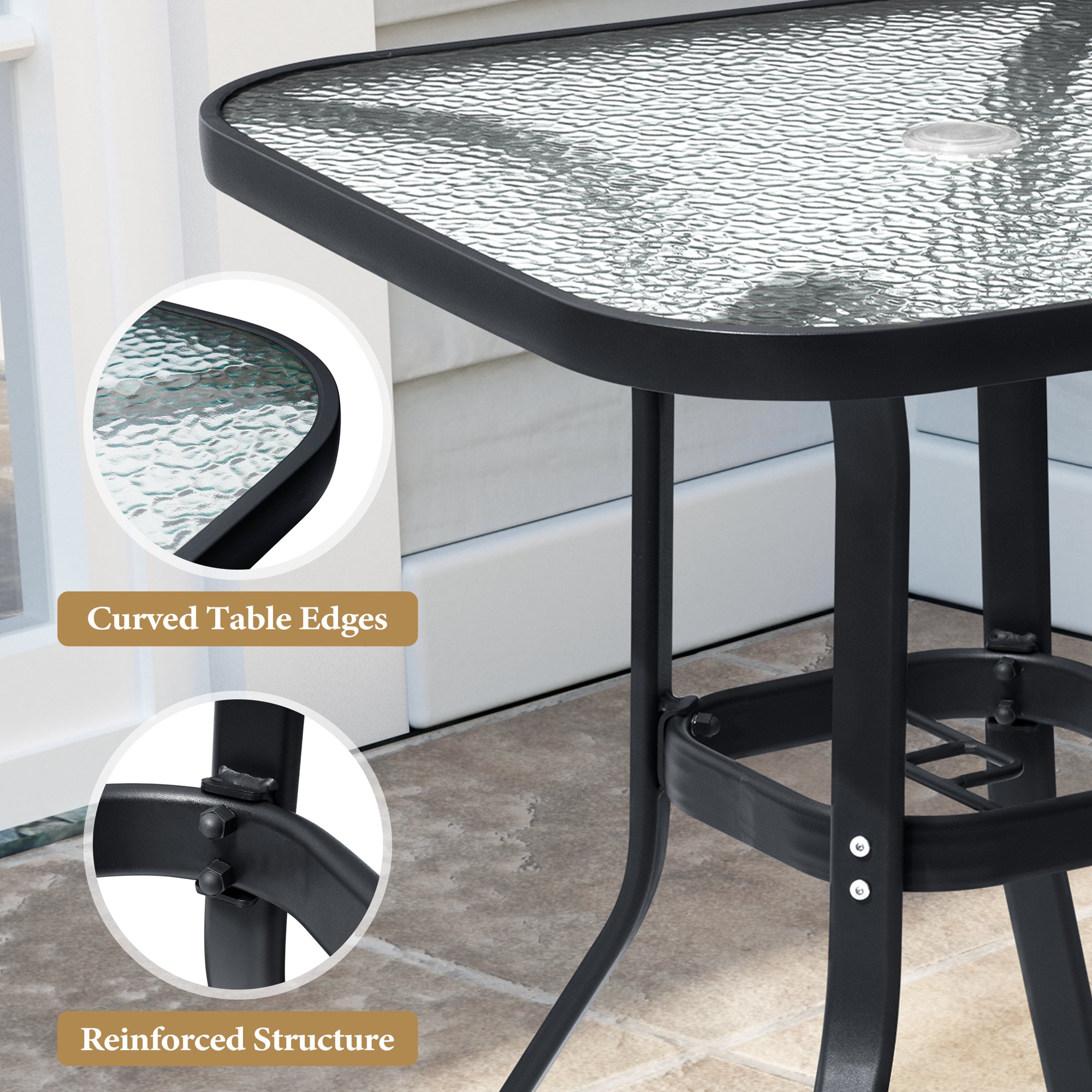 Crestlive Products CL-TB005BLK Patio-Tables - View #3