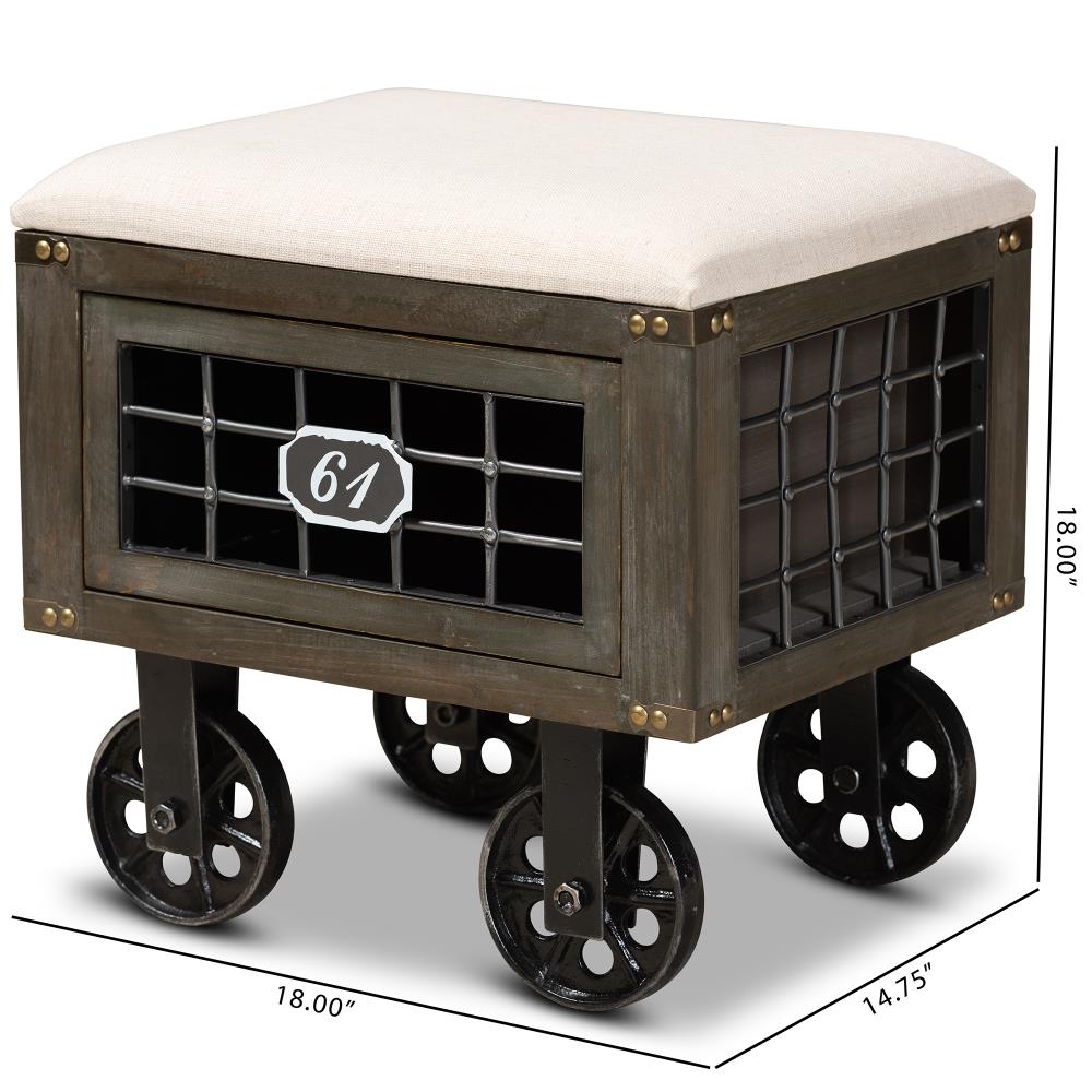 Baxton Studio 162-10515-LW Indoor-Ottomans - View #9