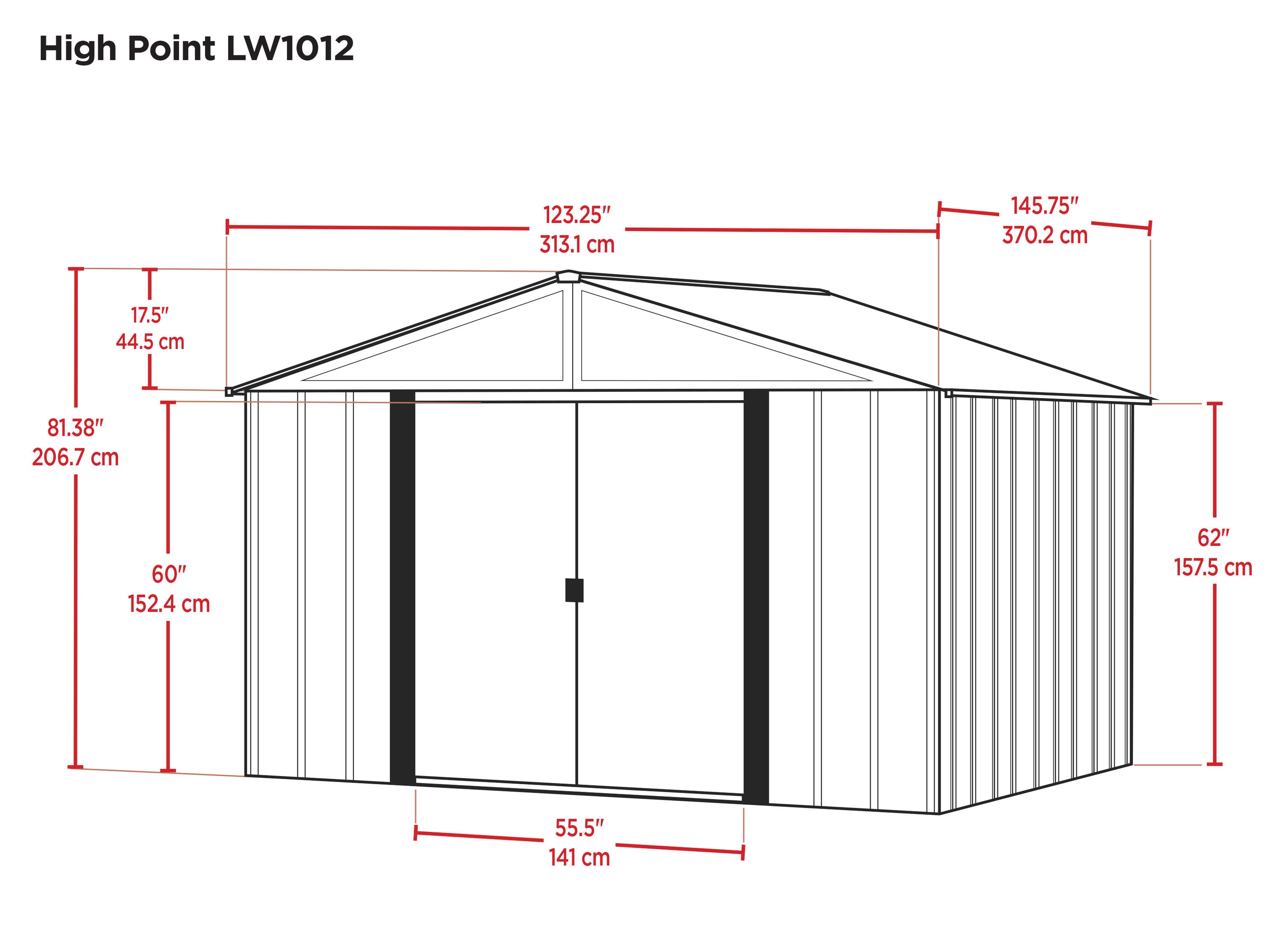 Arrow LW1012 Metal-Storage-Buildings-Sheds - View #4