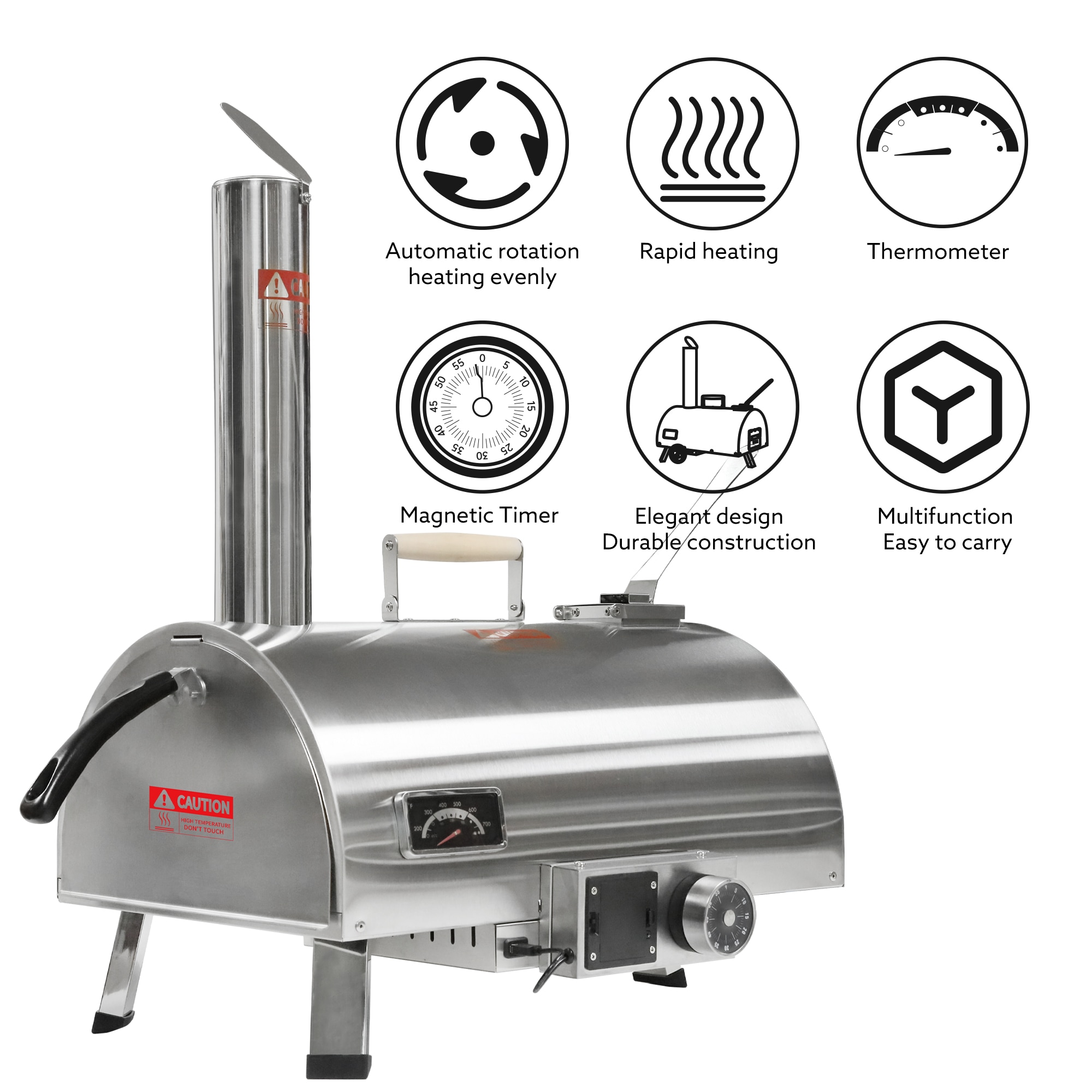 Xspracer PO Stainless Steel Hearth Wood Pellet Outdoor Pizza Oven ML-PO335 Sansujyuku sansujyuku.com