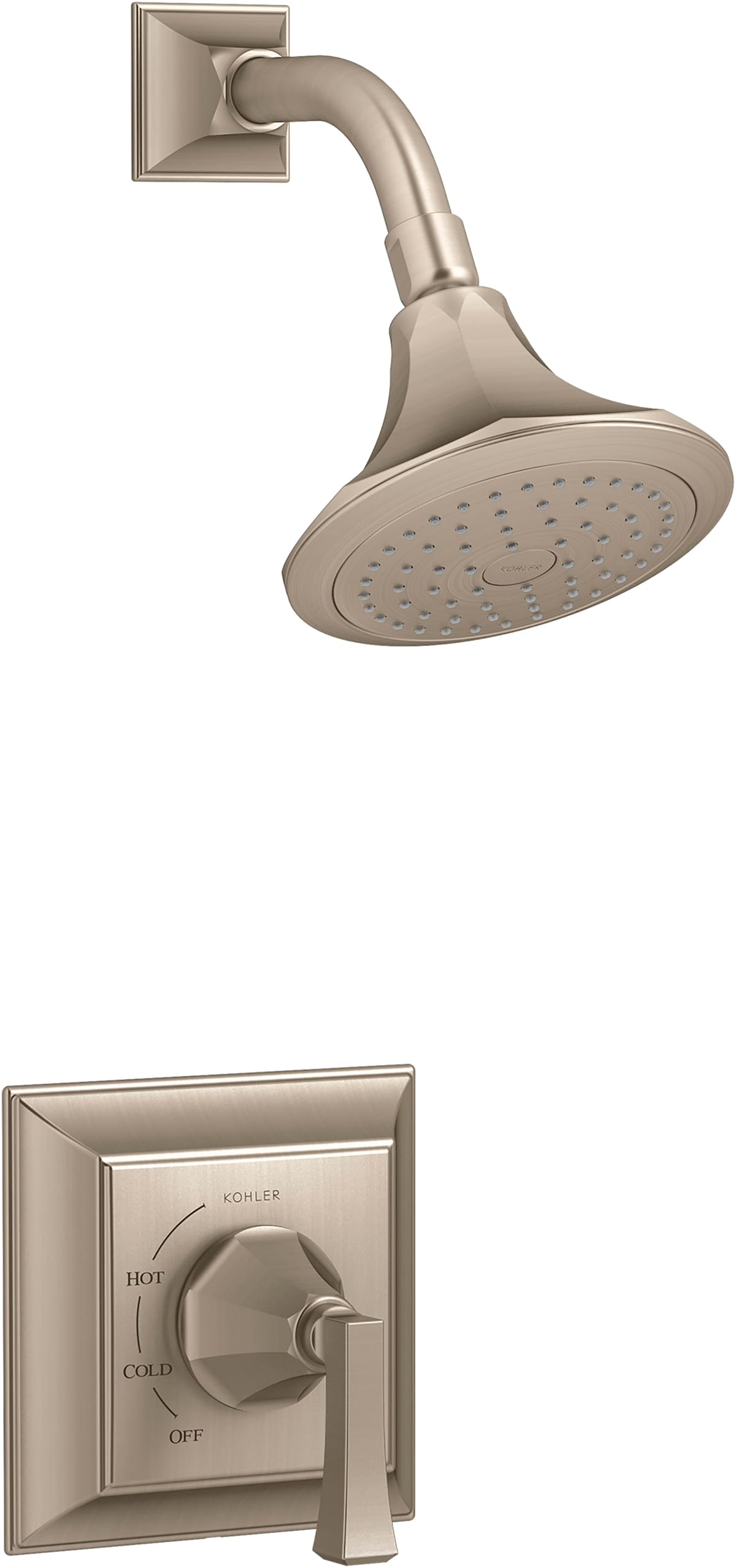 KOHLER TS462-4V-BV Memoirs Vibrant Brushed Bronze 1-handle Single function 6.0-Inches Round Shower Faucet