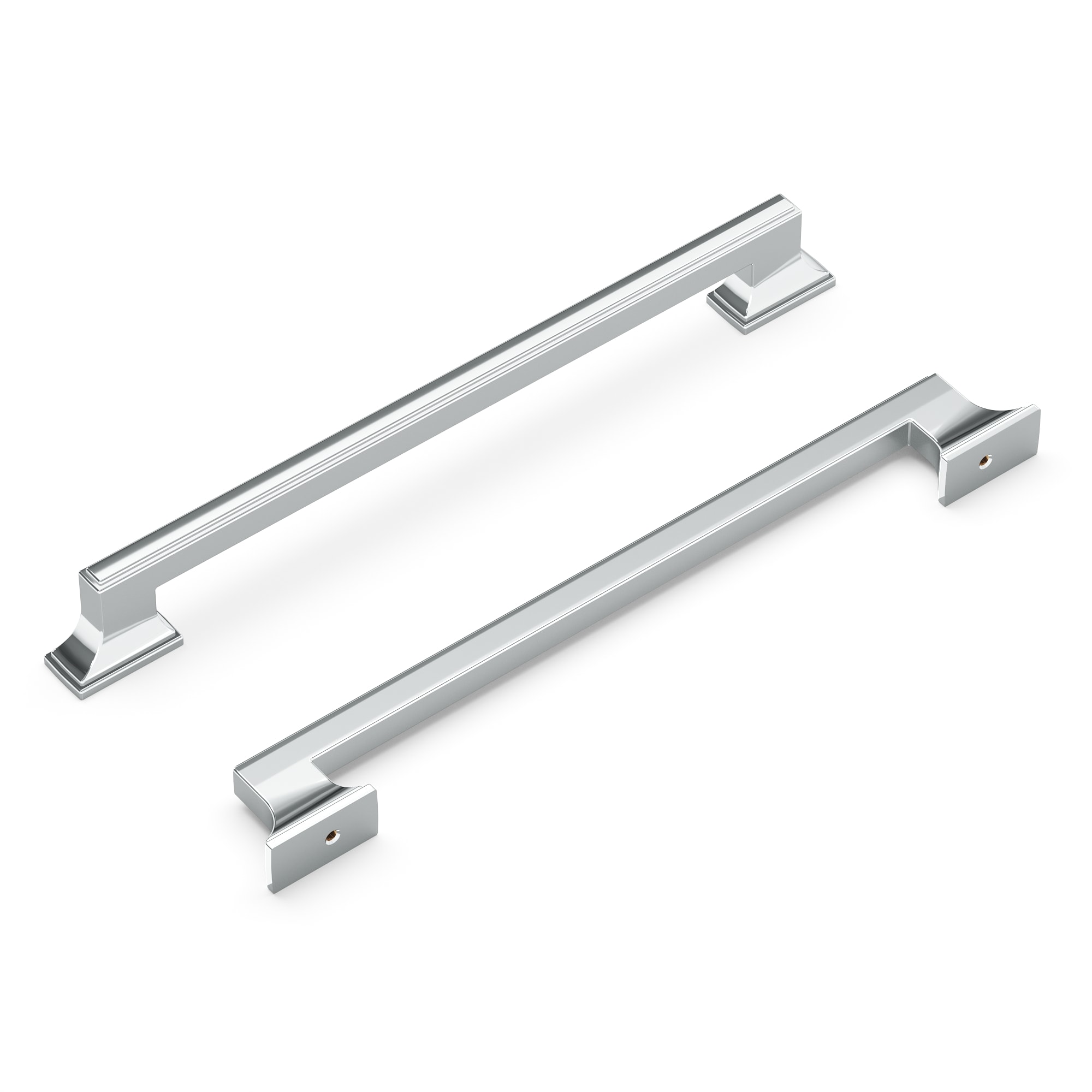 Belwith Keeler B077464-CH Brownstone 8-13/16-in , 224mm Center to Center Chrome Rectangular Handle Drawer Pulls