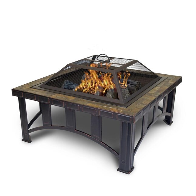 A Furniture Classics 7 In W Oil Rubbed, Outdoor Wood Fire Pit Set
