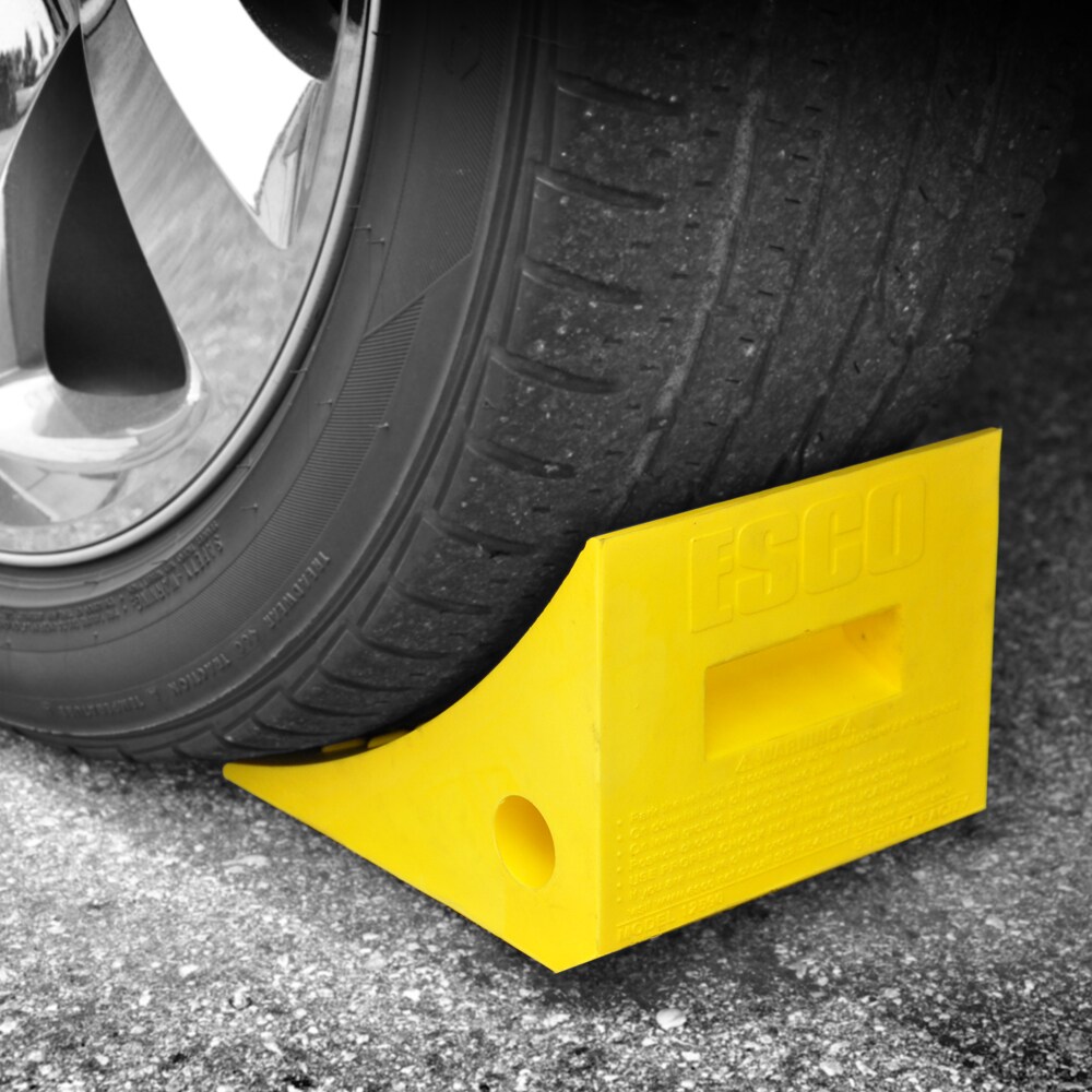 Esco heavy duty polyurethane wheel chocks weather resistant high