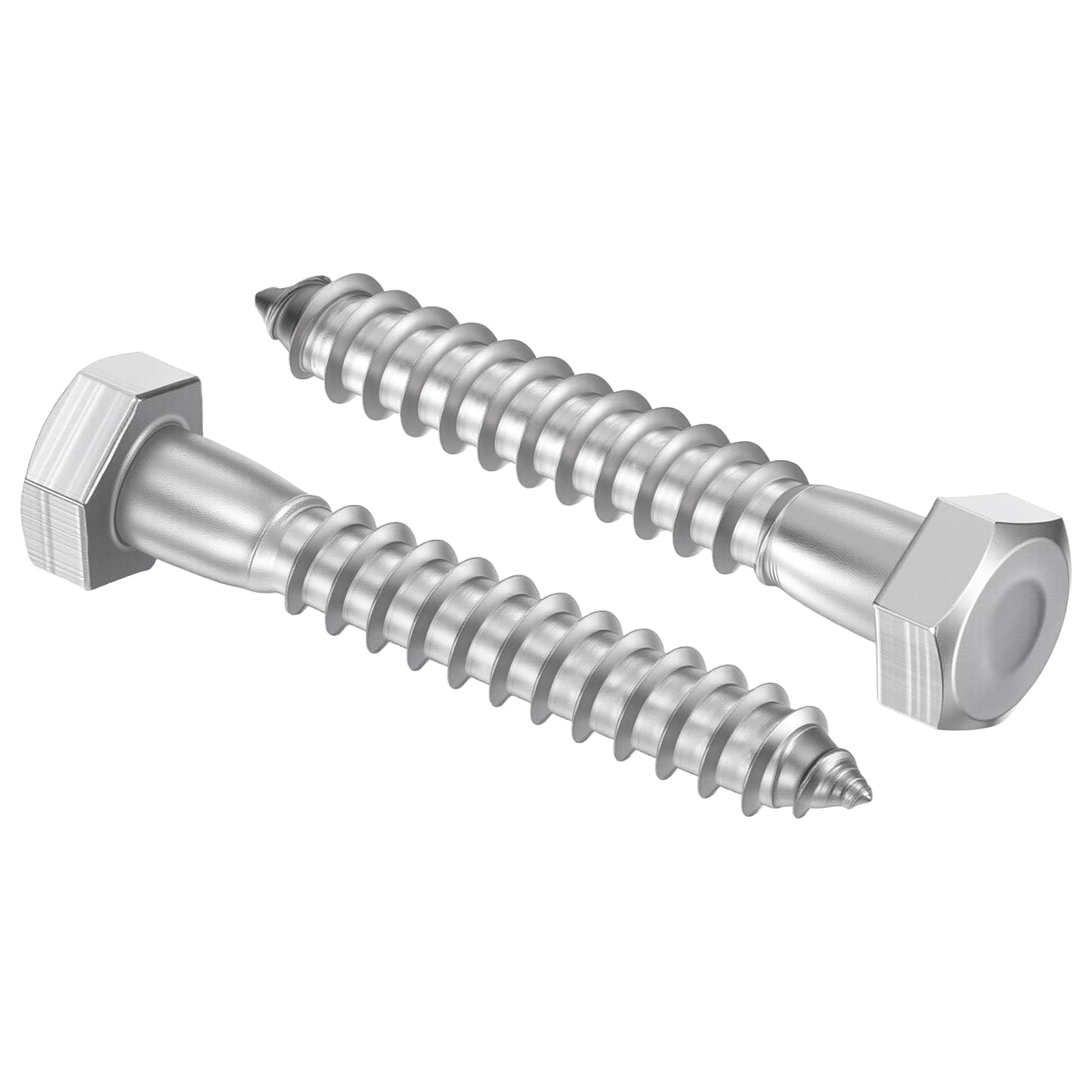 AKSCYZM  25 Pcs Hex Head Lag Screws 5/16 in by 2 in Stainless Steel 18-8 Heavy Duty Wood Screws for Decks Fences Furniture