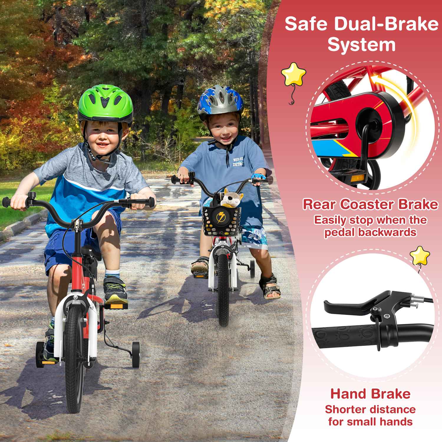 Costway Prorider 14 inches Kids Bike with Removable Training