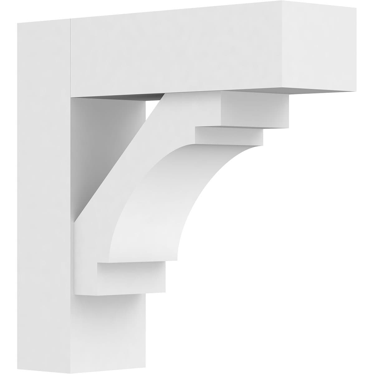 Ekena Millwork BKTP05X18X18MRC05 Standard MercedGrade 5-in x 18-in x 18-in Off-white PVC Standard bracket