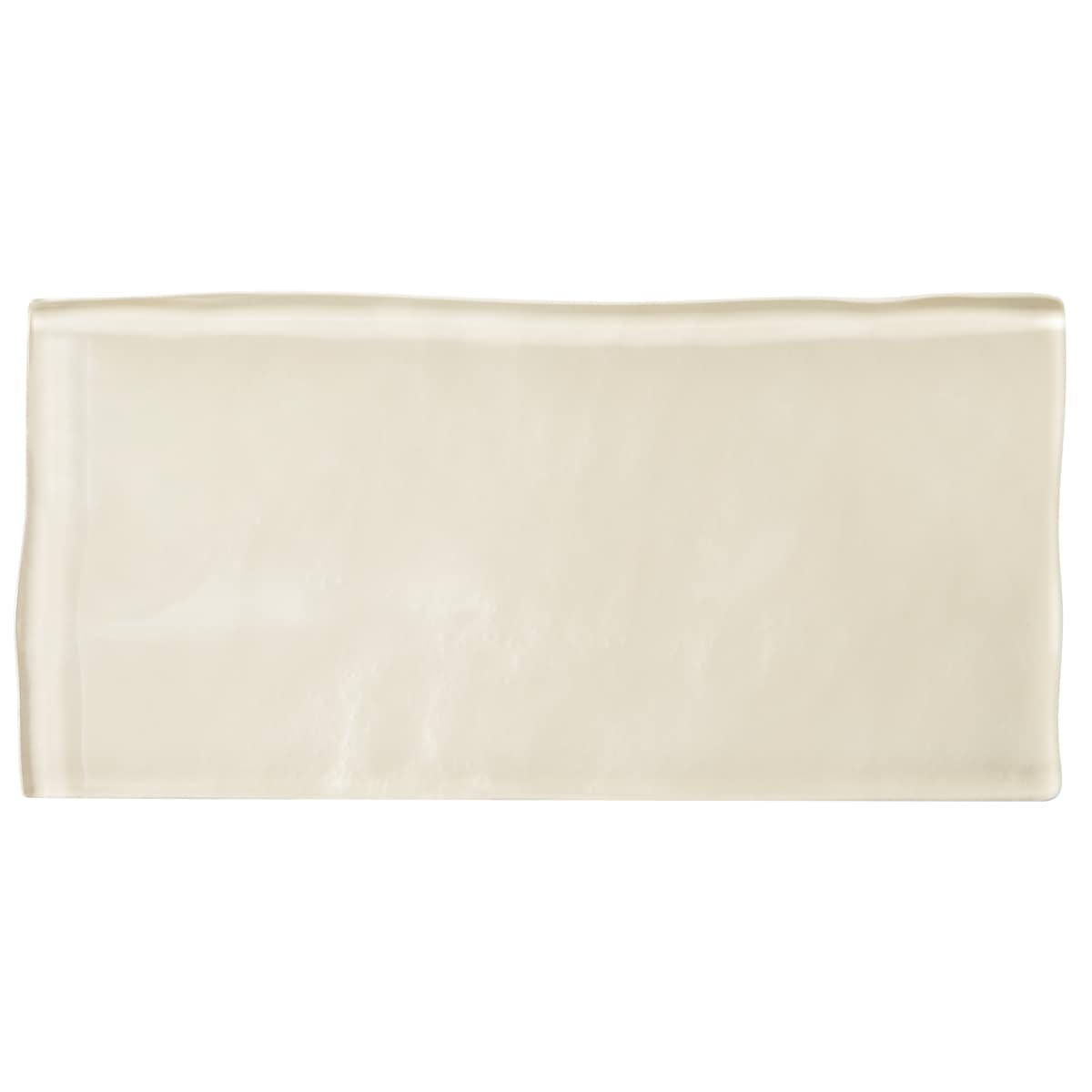 American Olean DG5636CRFGLCC1P Handcrafted Cream 3-in x 6-in Polished Glass Subway 0.12-sq ft Piece