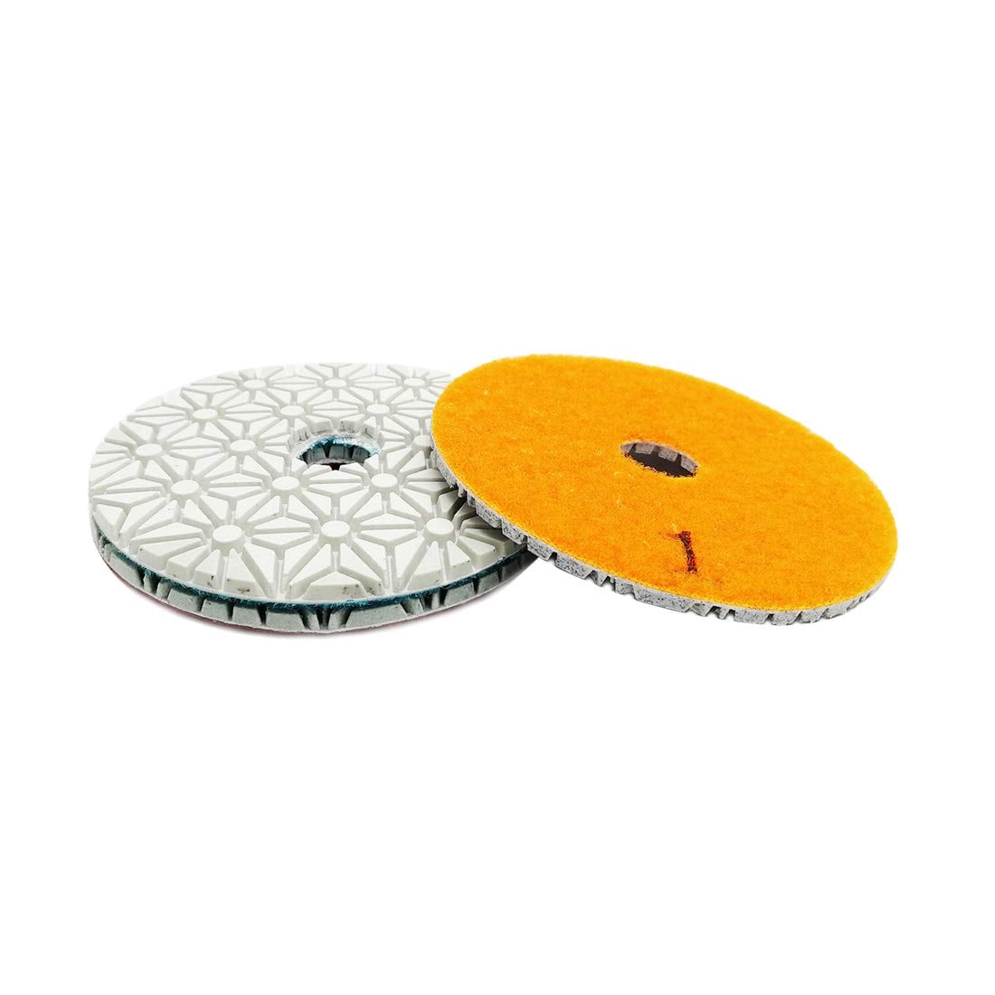 Ahfiwaso 4 Inch Diamond Polishing Pads 3 Step Set for Marble and Soft Stone Floor 3pcs 100mm Grits Coarse to Fine Wet or Dry Use for Grinding and Sanding