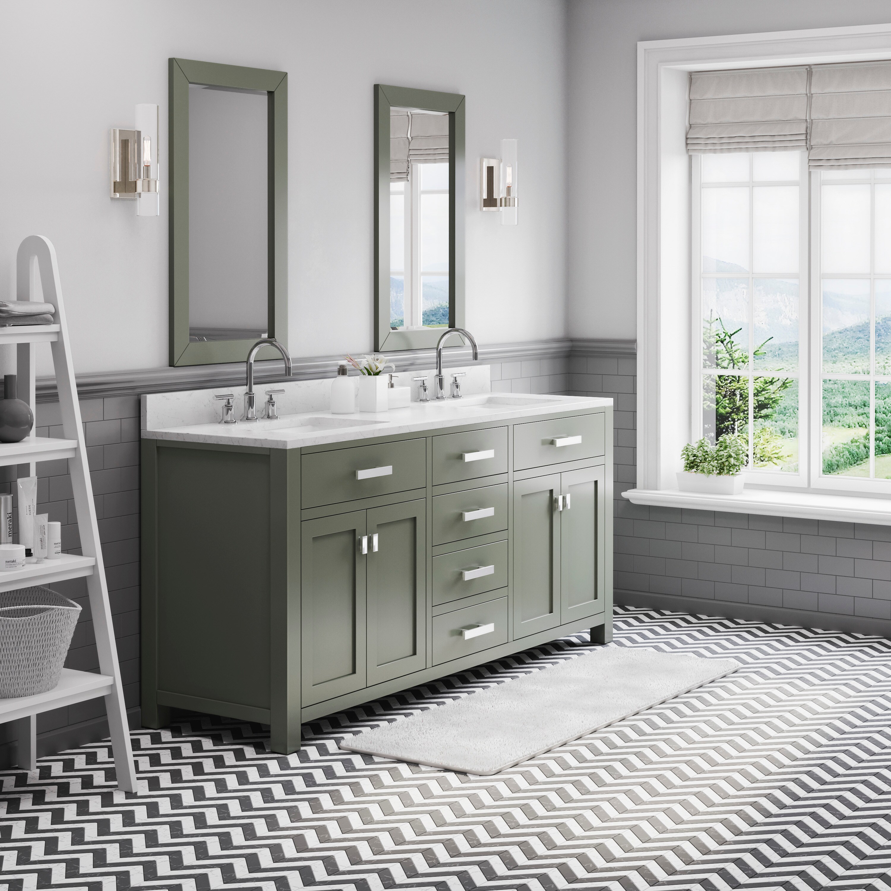 Water Creation MS72CW01GN-000BL1401 Bath-Vanity-Combo - View #3