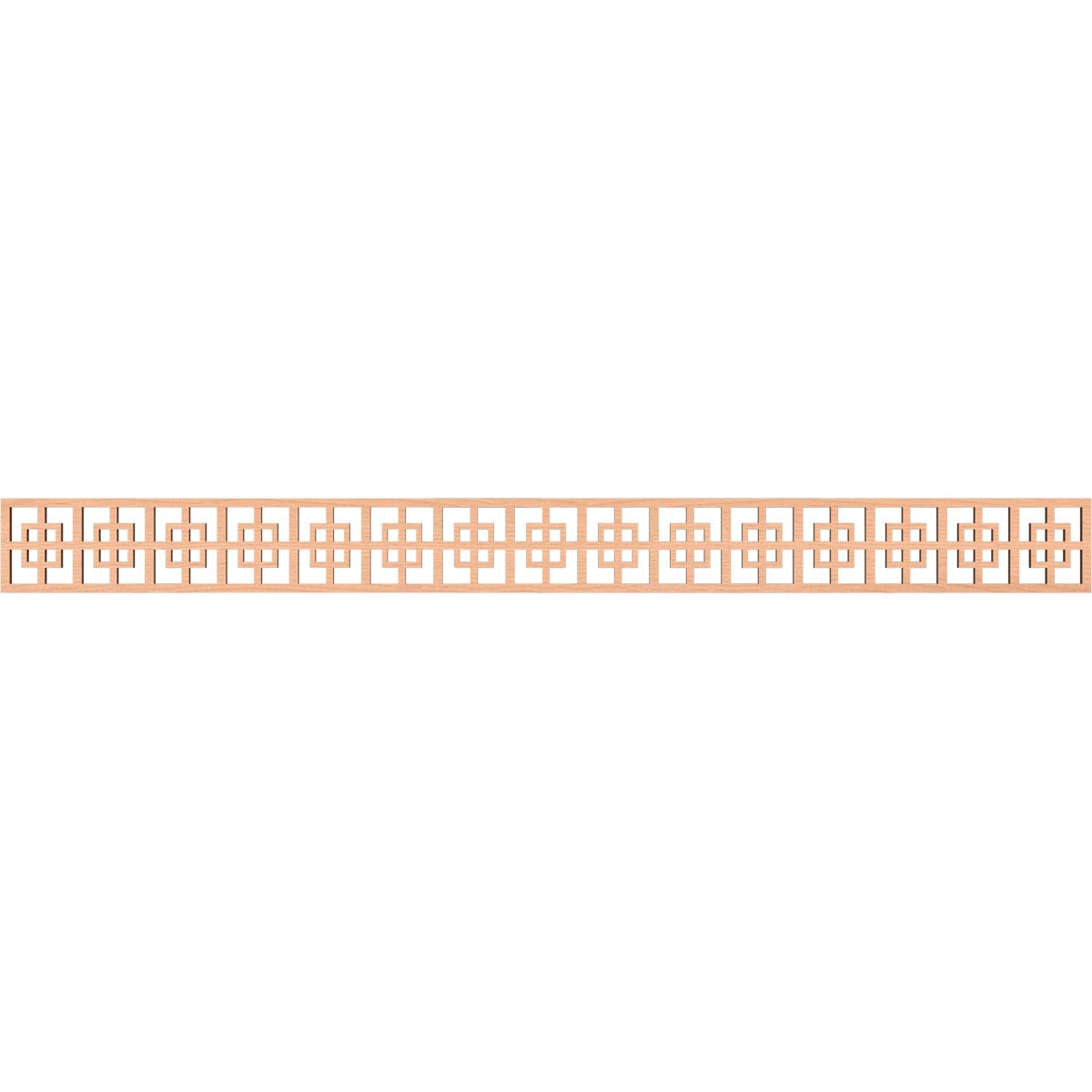 Ekena Millwork MLDA04X46CMBAL Cambridge Fretwork Flat Trim 4-in x 3.87-ft Alder Brown Unfinished 2155784 Pierced Wall Panel Moulding