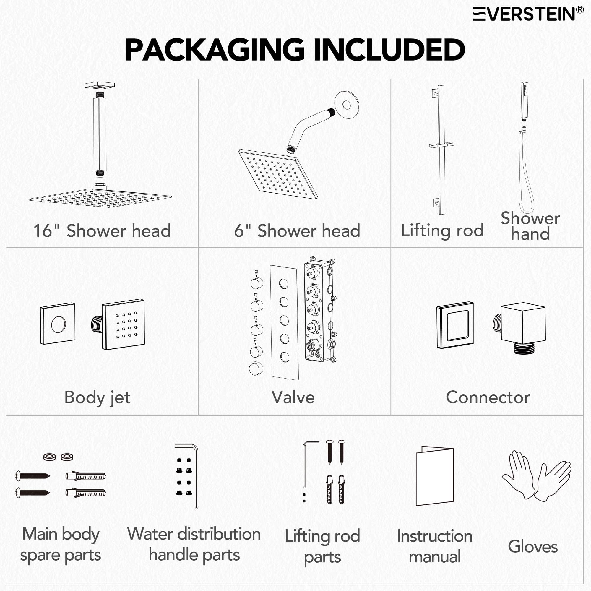 EVERSTEIN SFS-1031-BK16 Tub-Shower-Faucets - View #12
