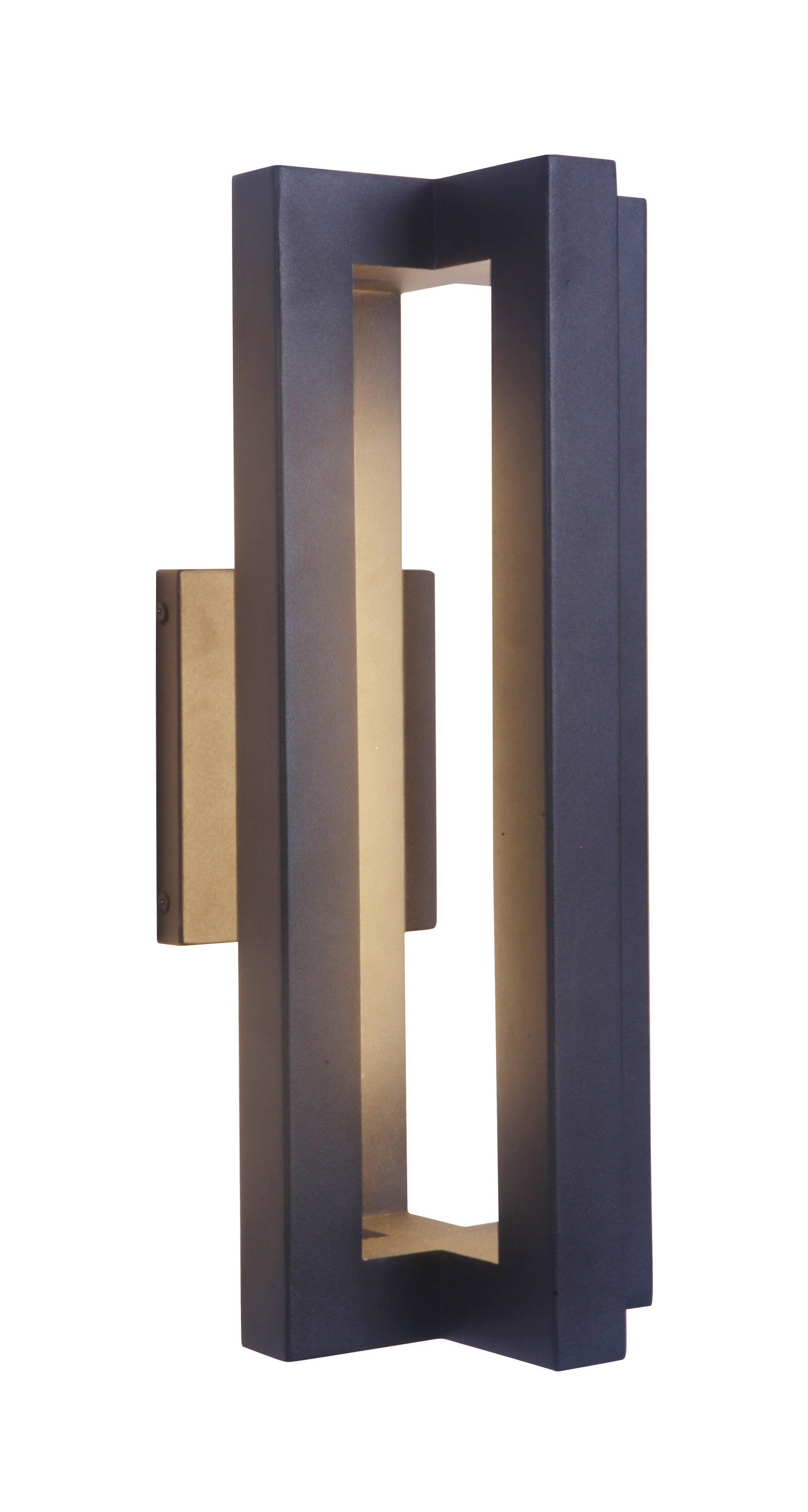 Modern Matte Black 18" LED Outdoor Wall Lantern