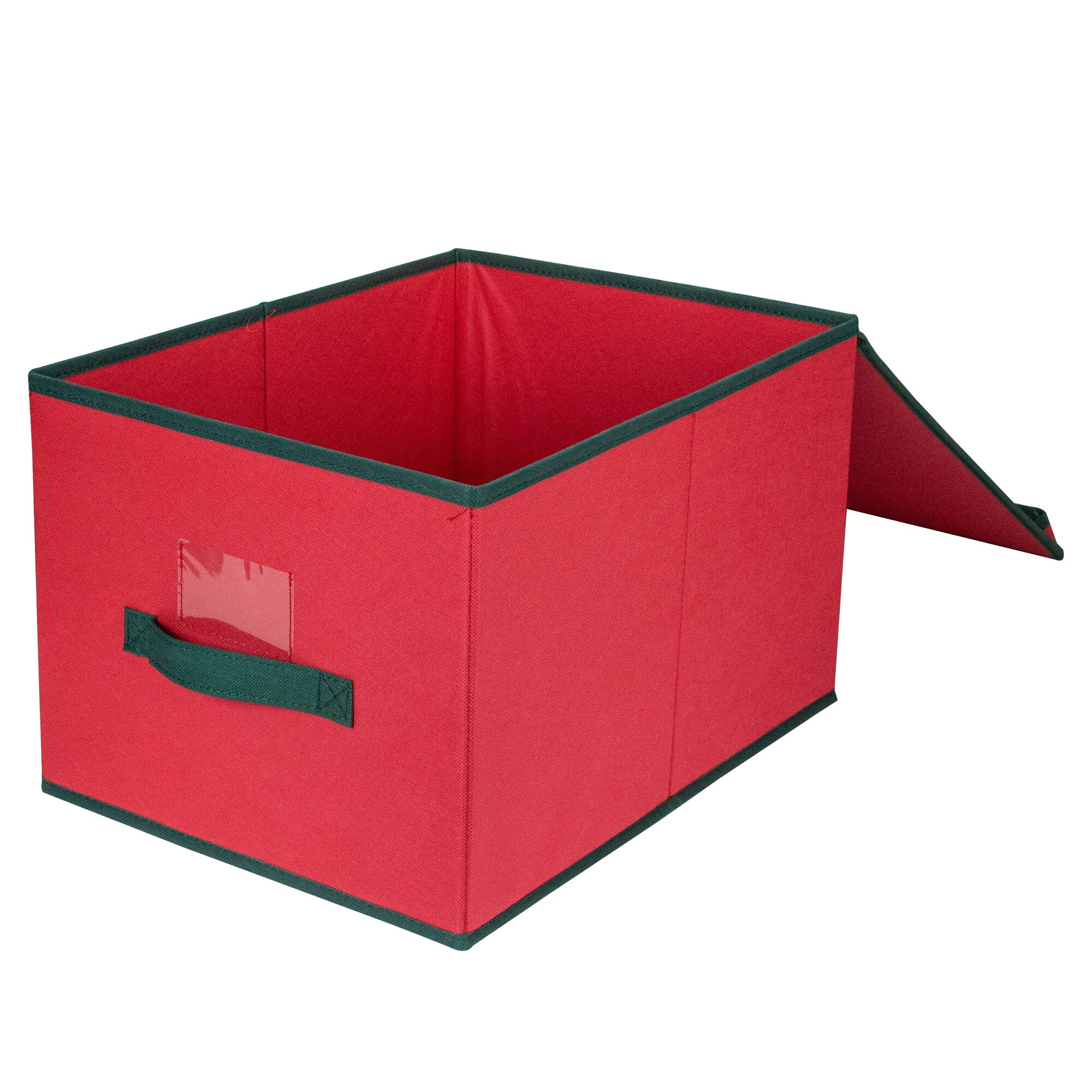 Northlight 16-in x 10-in 1-Compartment Red Cardboard Ornament Storage ...