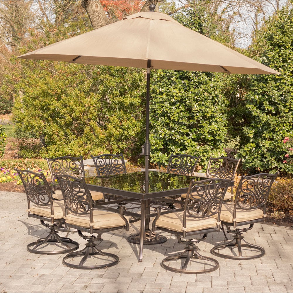 Hanover TRADDN9PCSWSQG-SU Patio-Dining-Sets - View #9