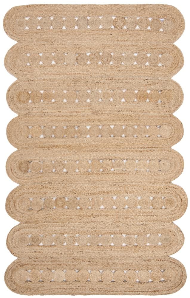 Safavieh NF365B-5 Natural Fiber Sannino 5 x 8 (ft) Jute Natural Rectangular Indoor Abstract Coastal Area rug